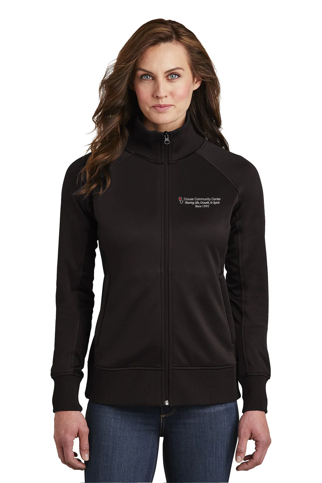 North Face Ladies Tech FullZip Fleece Jacket, Black [Crouse Community Center, Inc.]