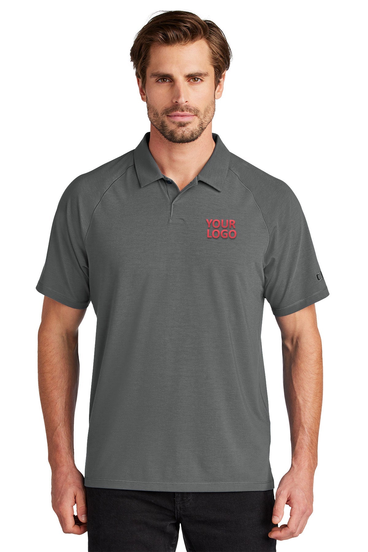 OGIO Motion Custom Polos, Tarmac Grey [Milford Mining Company Utah]