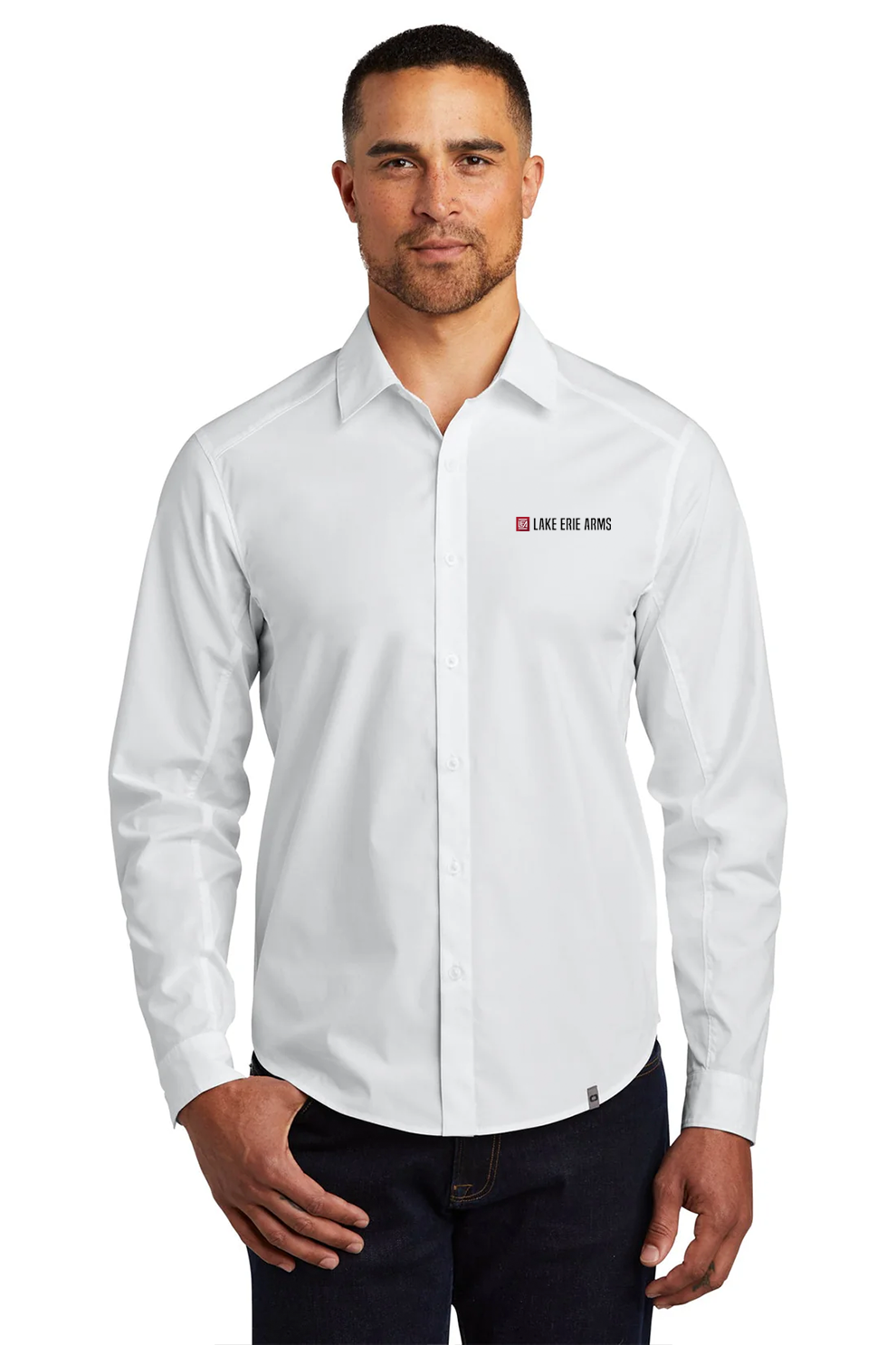 OGIO Commuter Woven Shirt, White [Lake Erie Arms]