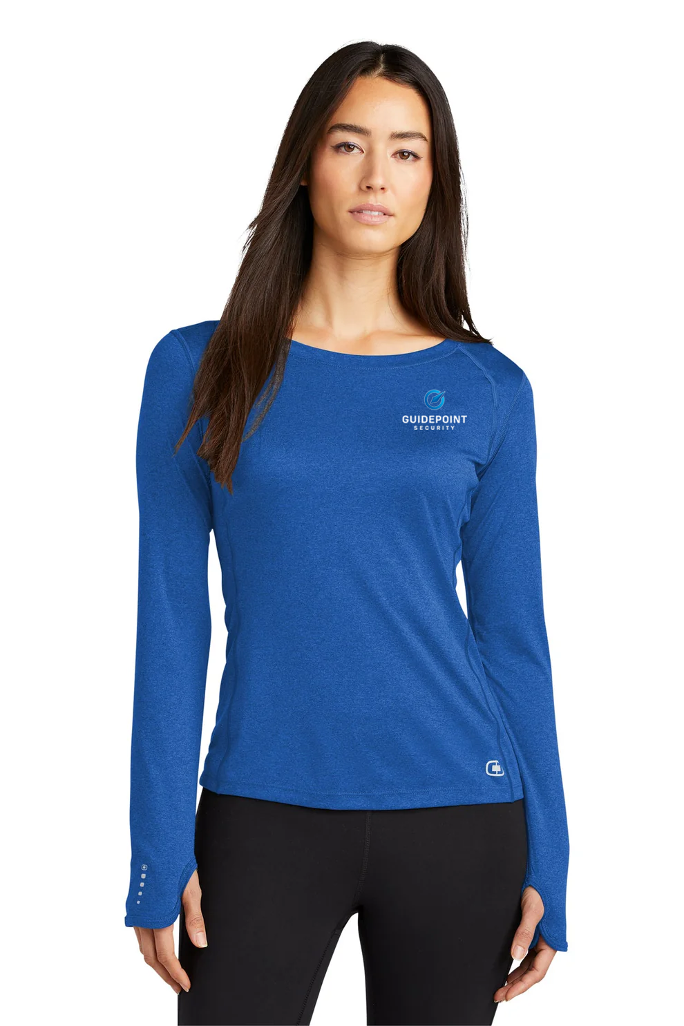 OGIO ENDURANCE Ladies Long Sleeve Tee, Electric Blue [GuidePoint Security]