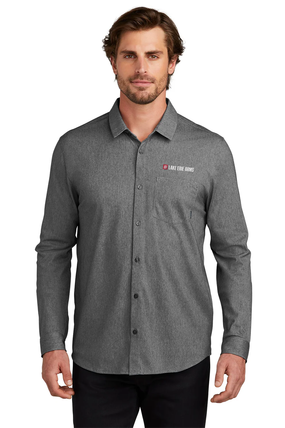 OGIO Extend Button Downs, Blacktop Heather [Lake Erie Arms]