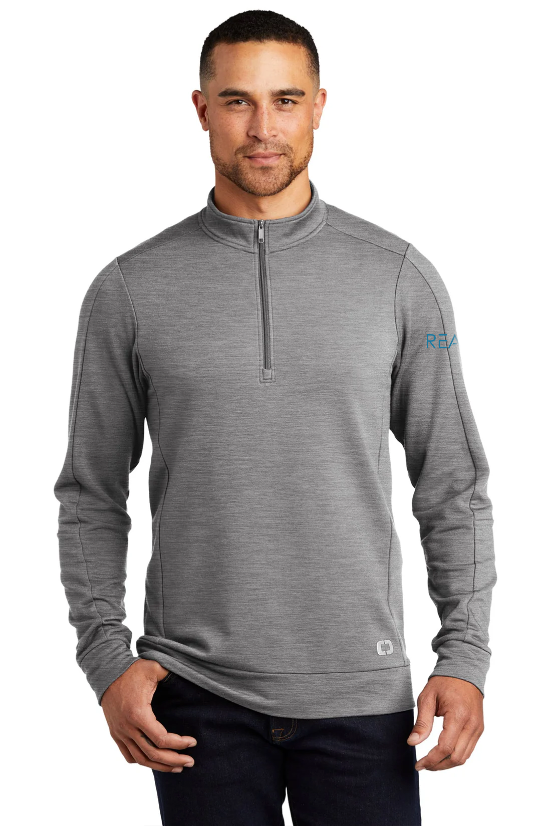 OGIO Luuma  Fleece Quarter Zip, Petrol Grey [Real8 Group]