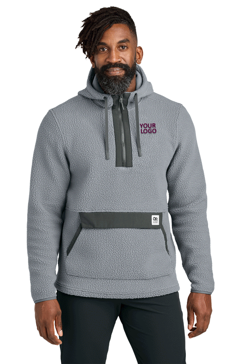 Outdoor Research Womens Packwood Fleece Pullover Custom Hoodies, Grey