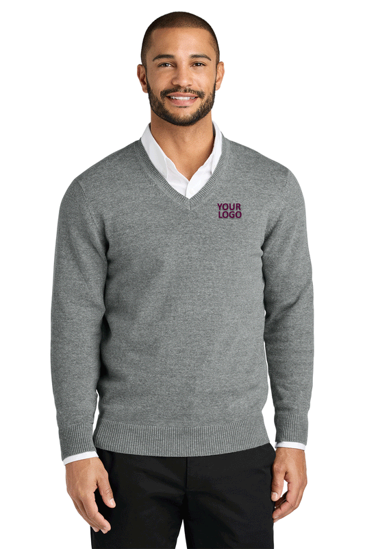 Port Authority Medium Heather Grey SW2850 custom logo sweatshirts