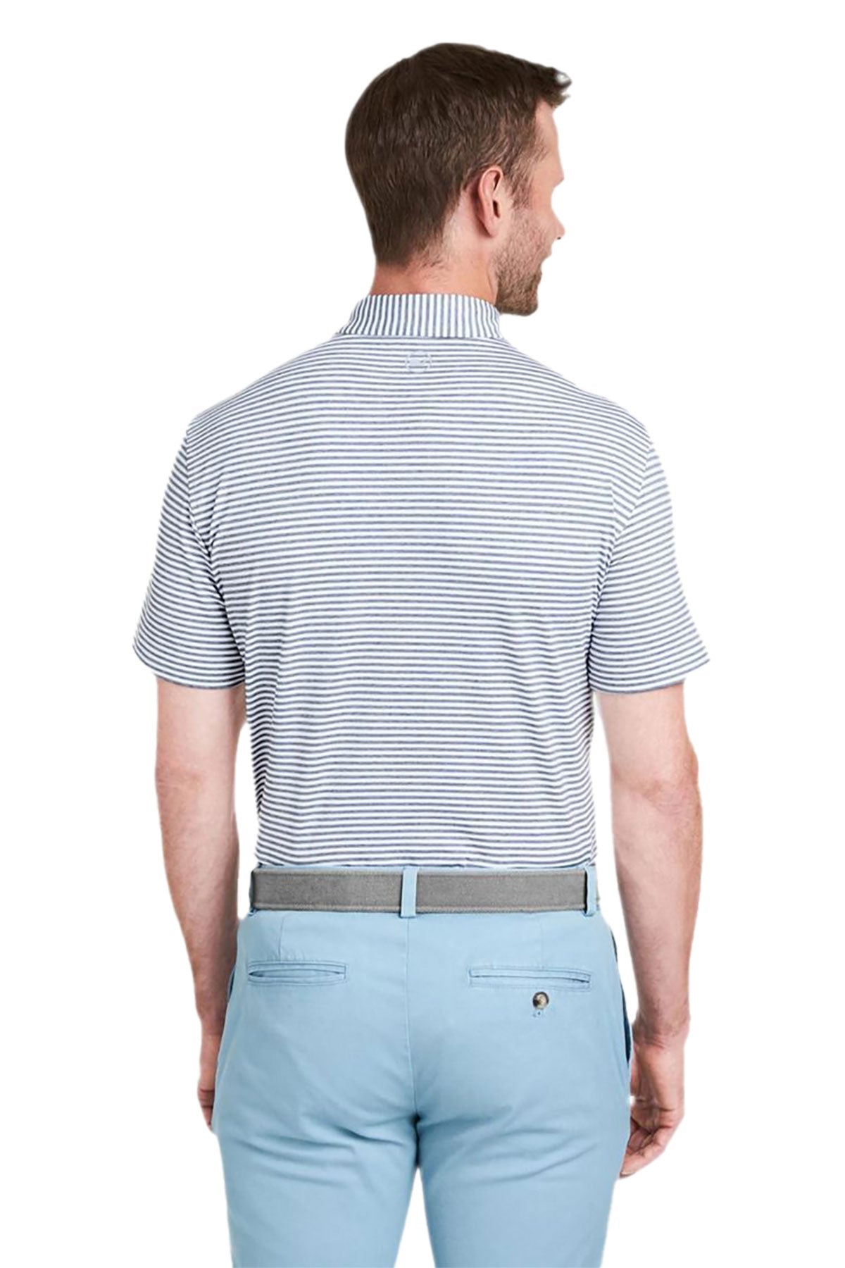 Vineyard Vines Custom Heathered Winstead Sankaty Polos, White Cap/Hammerhead