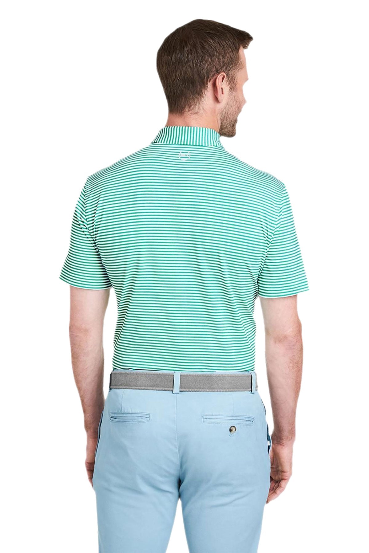 Vineyard Vines Custom Heathered Winstead Sankaty Polos, White Cap/ Antigua Green