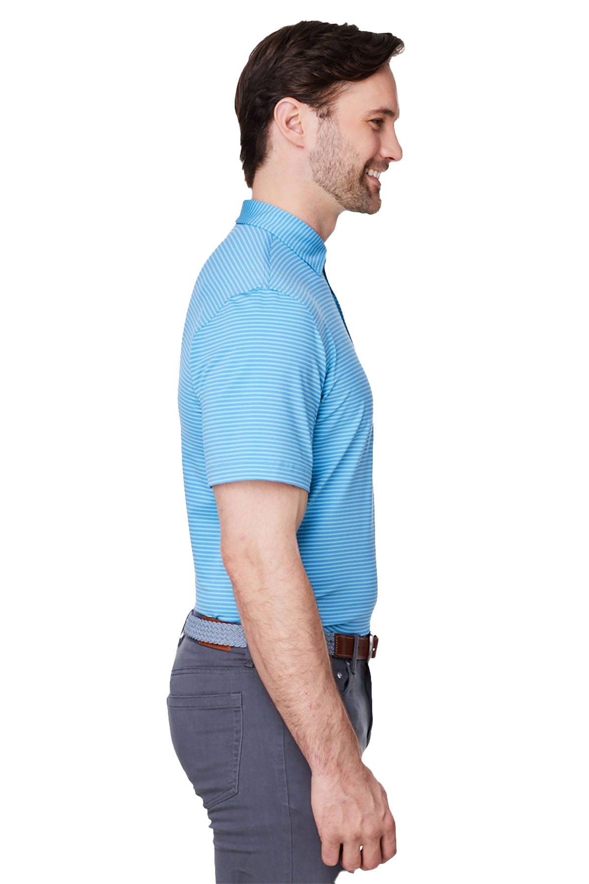 Vineyard Vines Custom Mens Bradley Stripe Sankaty Polos, Andros Blue