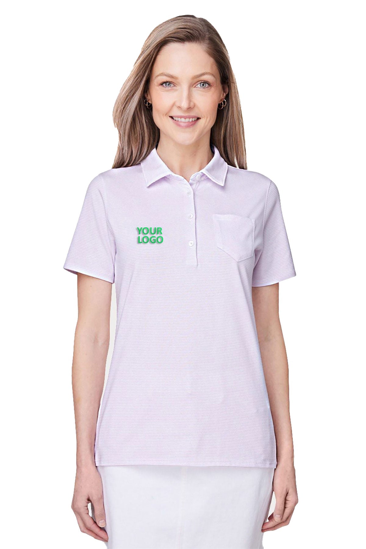 Vineyard Vines Custom Ladies Fanshell Polos, Lavender/White Cap
