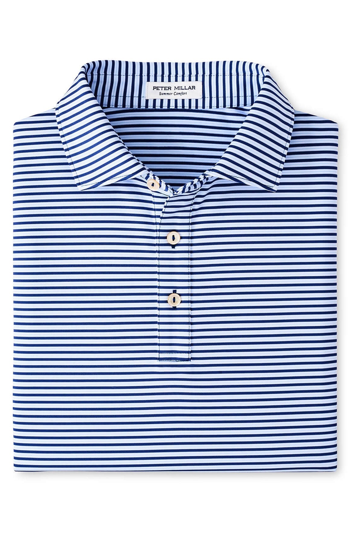 Peter Millar Mens Culver Performance Jersey Custom Polos, Sport Navy [GuidePoint Security Cloud Security]