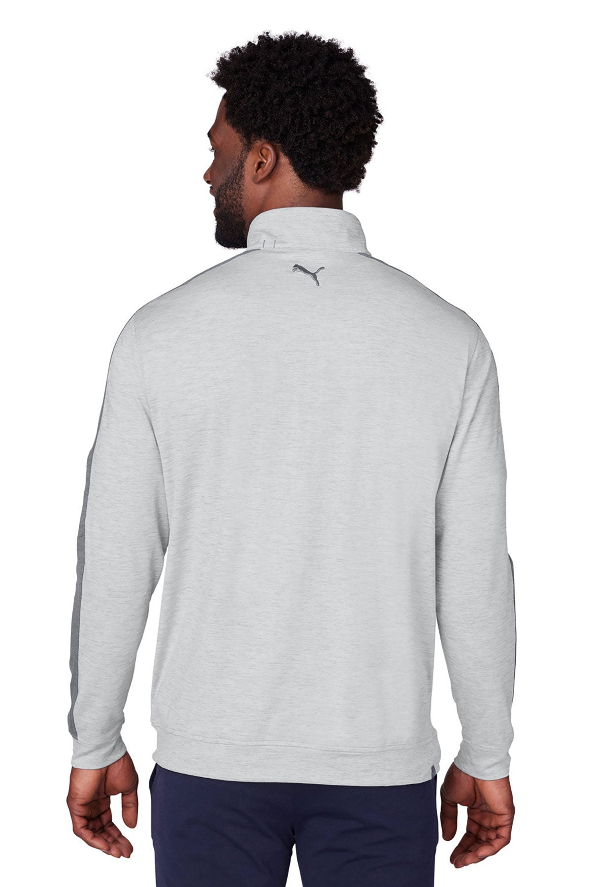Custom Puma Men's Cloudspun Quarter-Zip, High Rise Heather