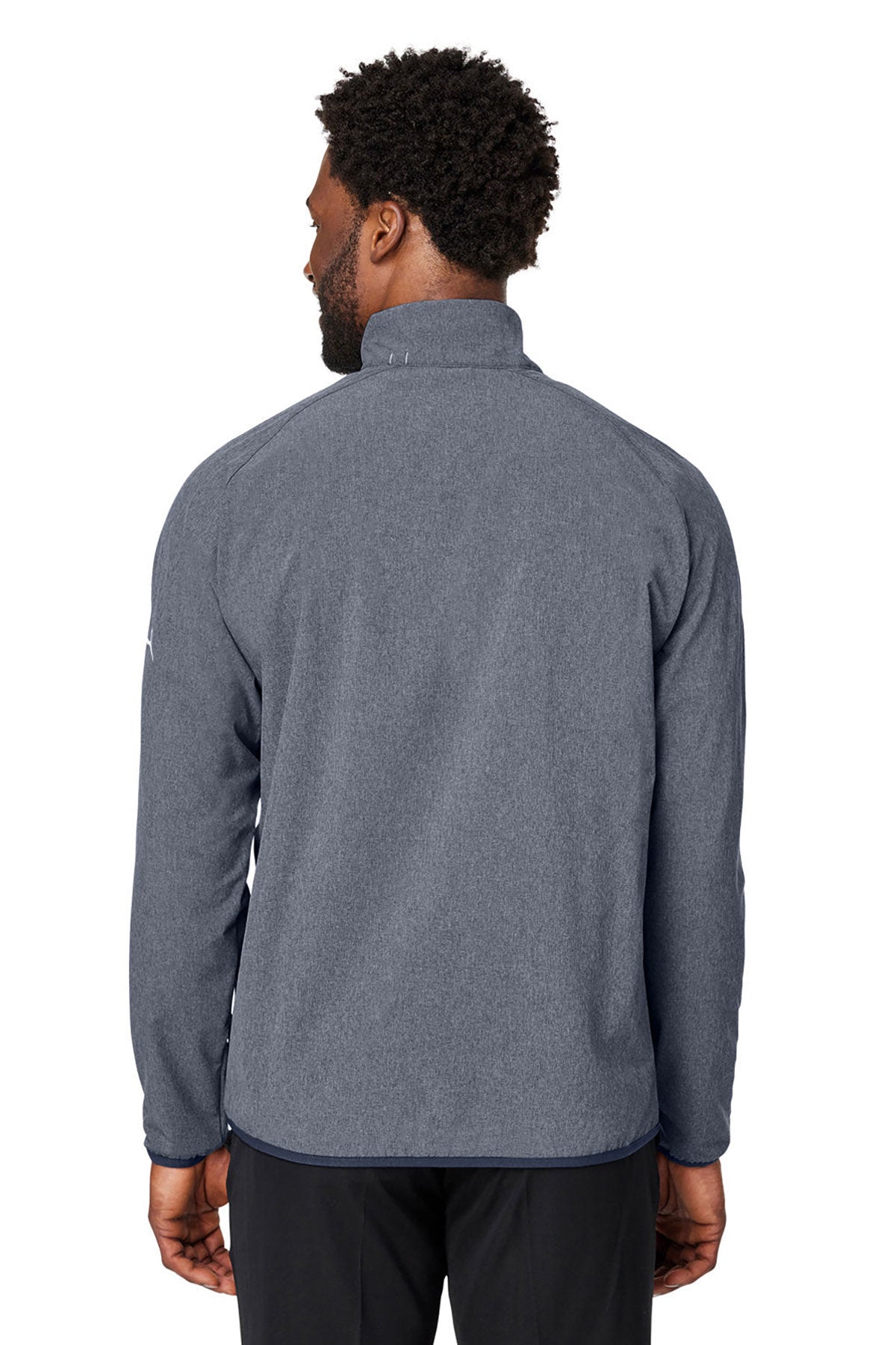 Custom Puma Men's Coastal Woven Quarter-Zip, Navy Blazer Heather