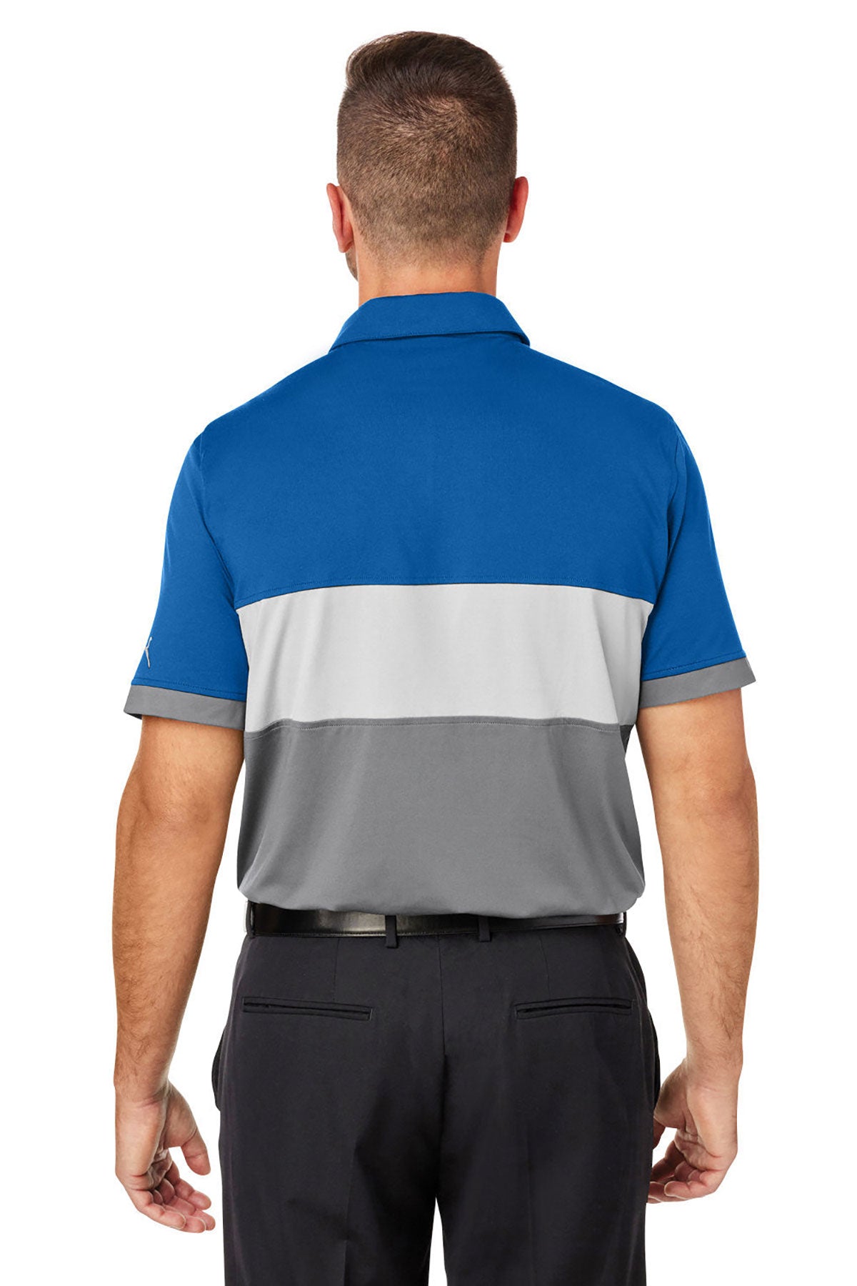 Custom Puma Men's Cloudspun Highway Polo, Bright Cobalt