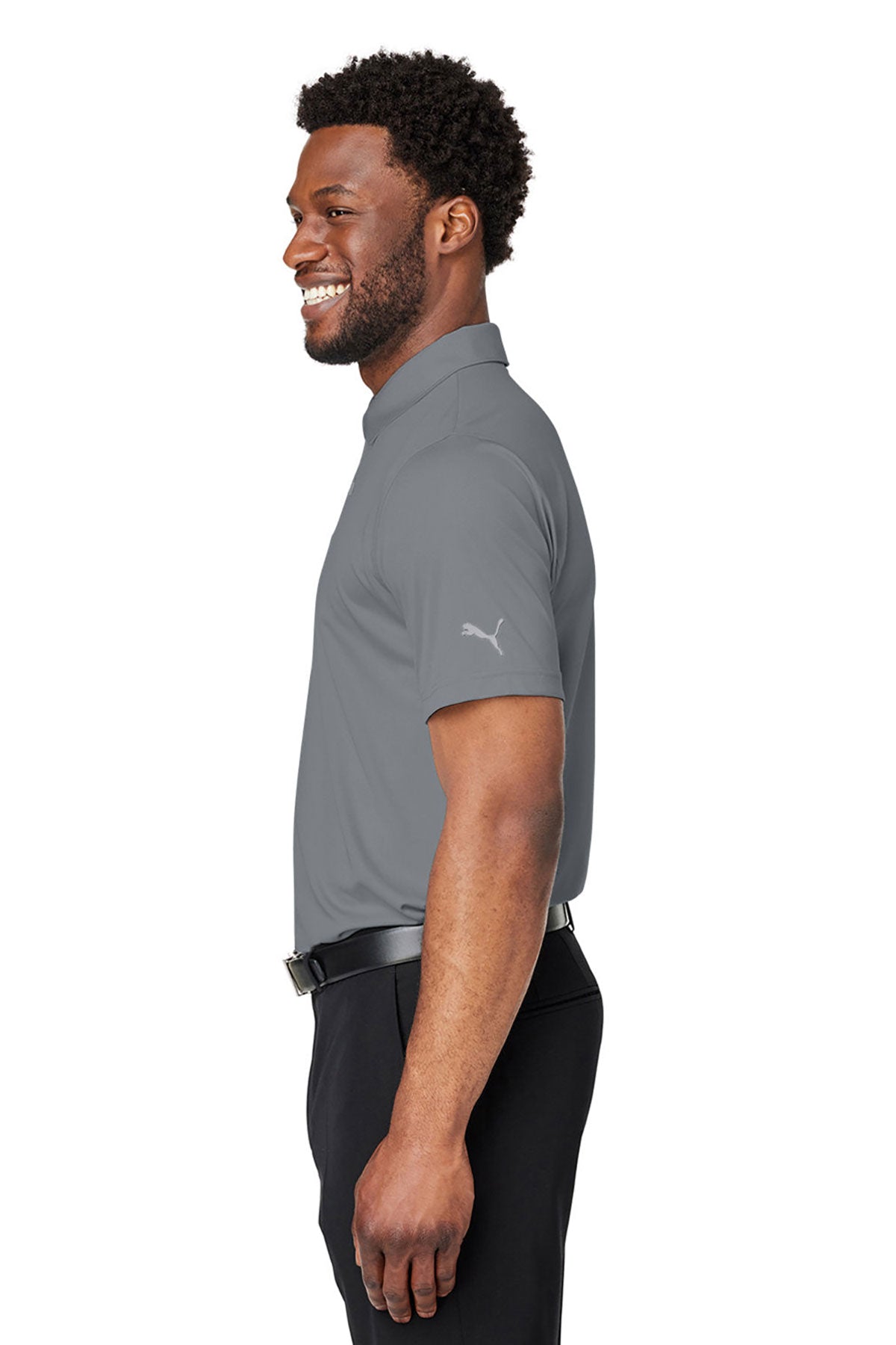 Custom Puma Men's Gamer Golf Polo, Quiet Shade