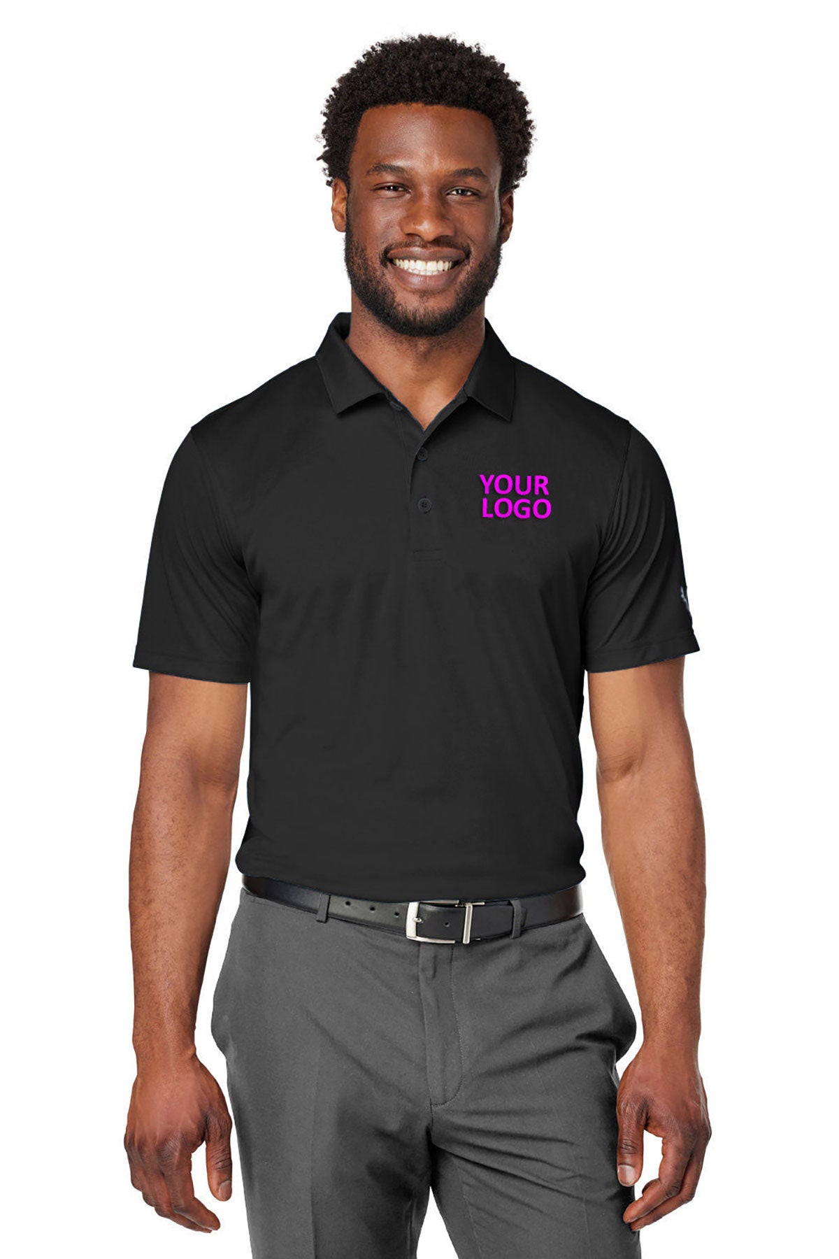 Custom Puma Men's Gamer Golf Polo, Puma Black