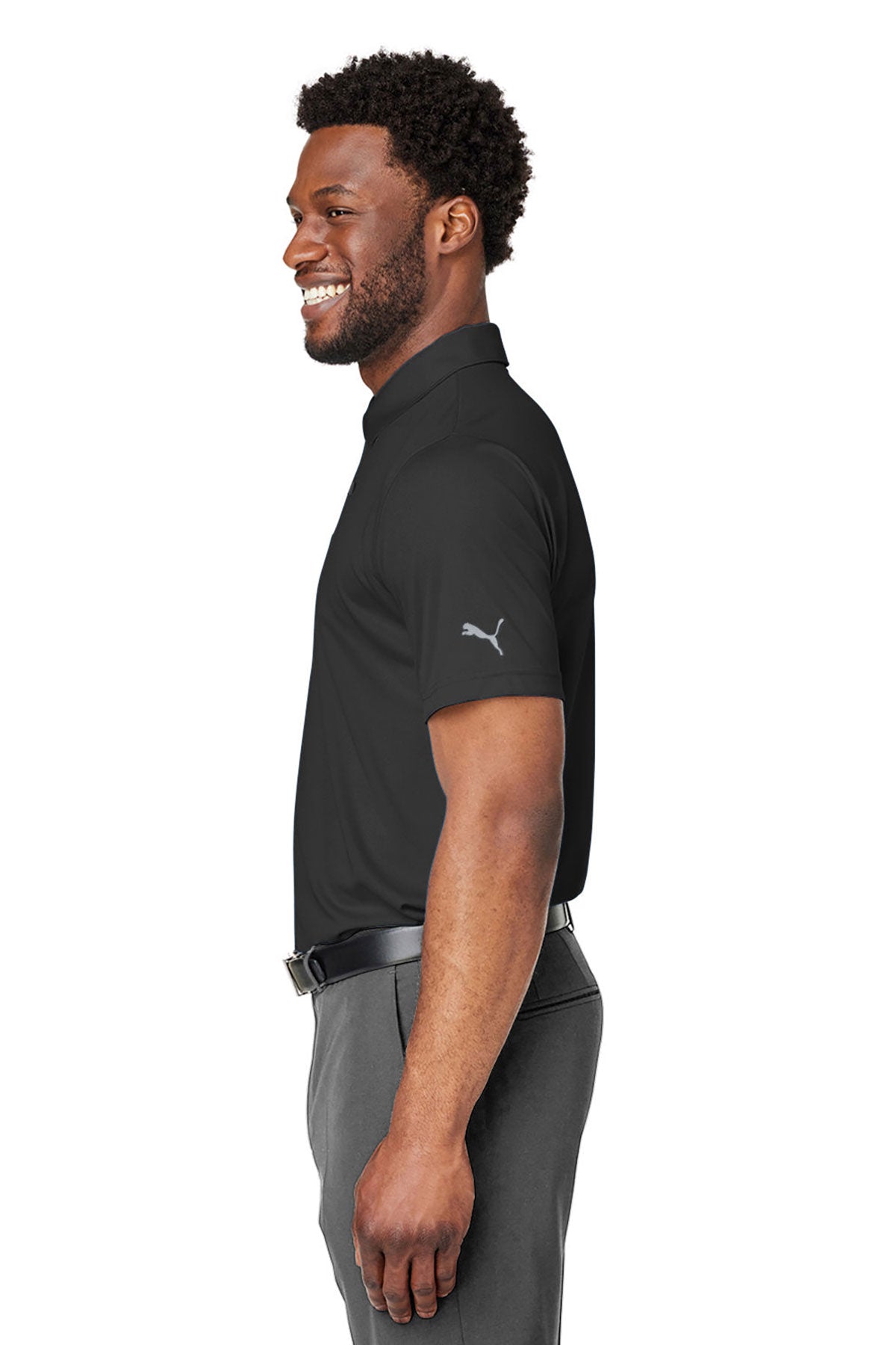 Custom Puma Men's Gamer Golf Polo, Puma Black