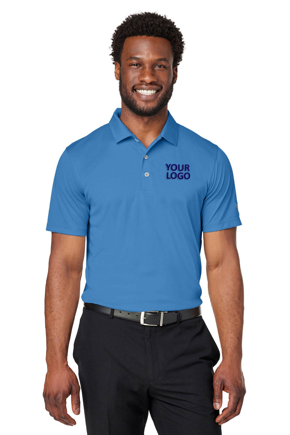 Custom Puma Men's Gamer Golf Polo, Bright Cobalt
