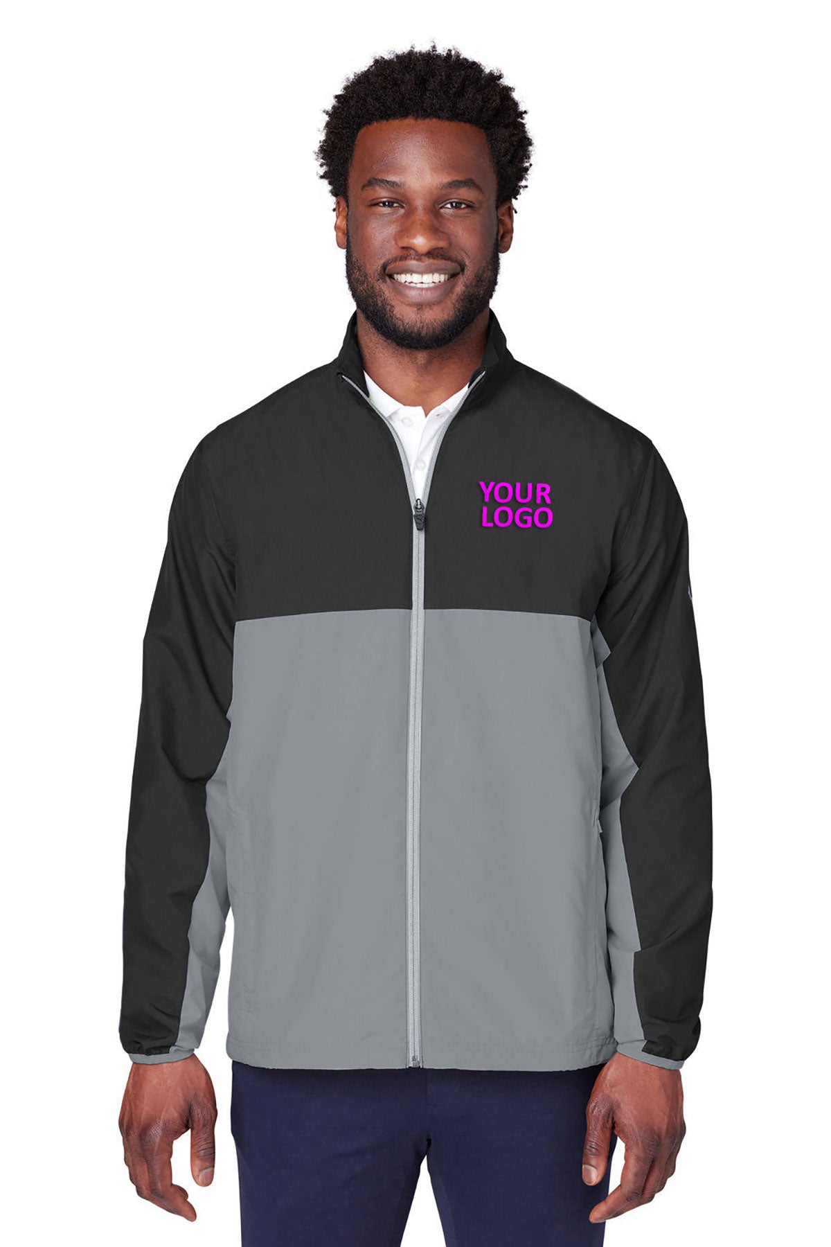 Custom Puma Men's 1st Mile Wind Jacket, Black Quite Shade