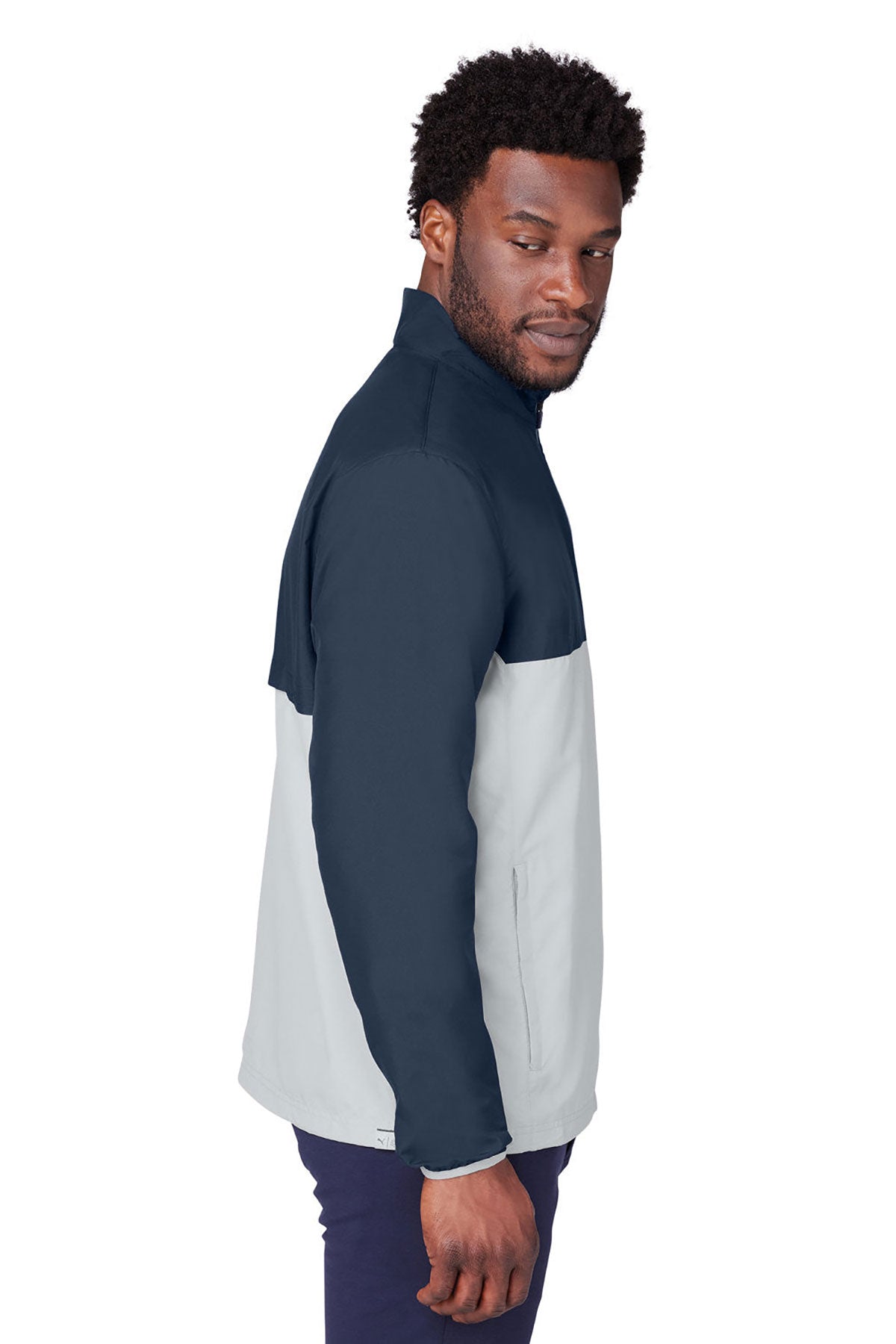 Custom Puma Men's 1st Mile Wind Jacket, Navy Blazer