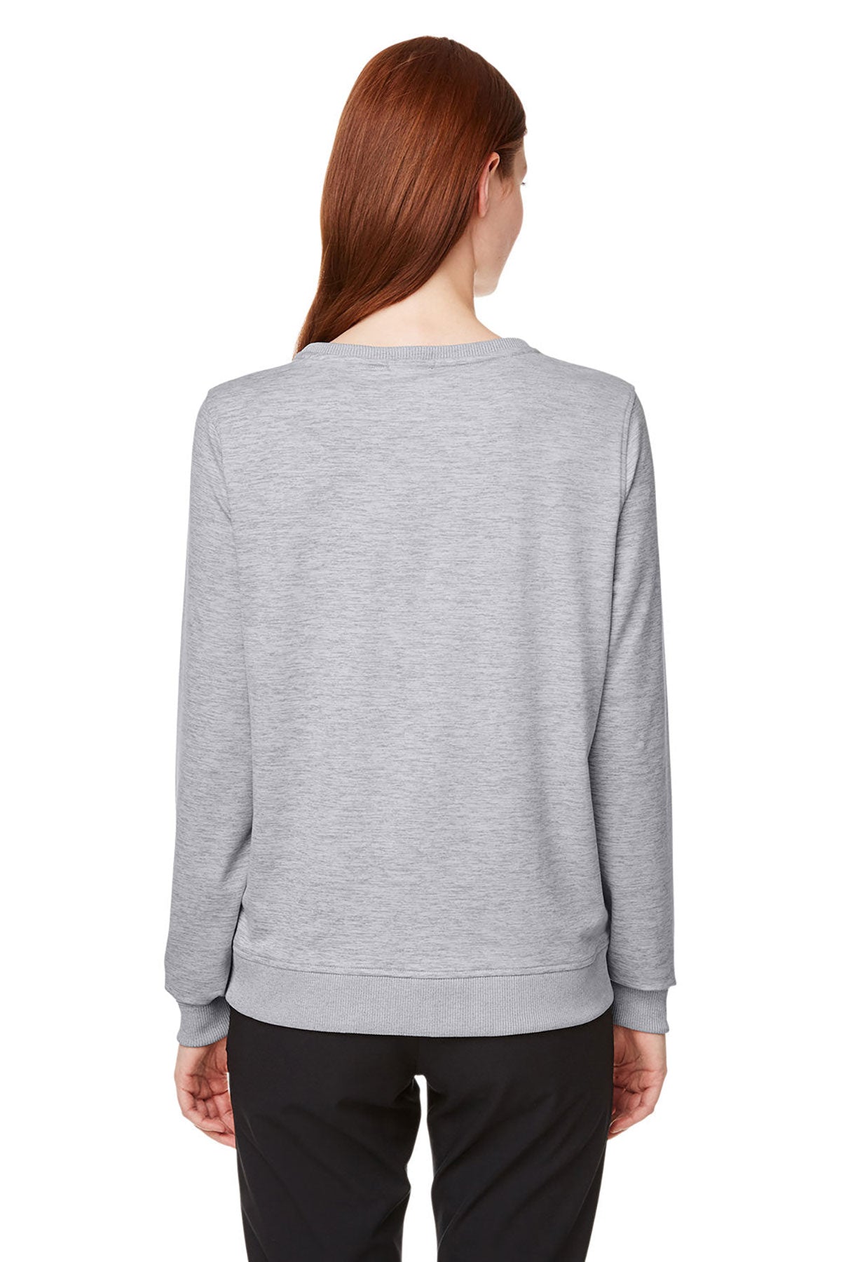 Custom Puma Ladies Cloudspun Crew, Light Gray Heather
