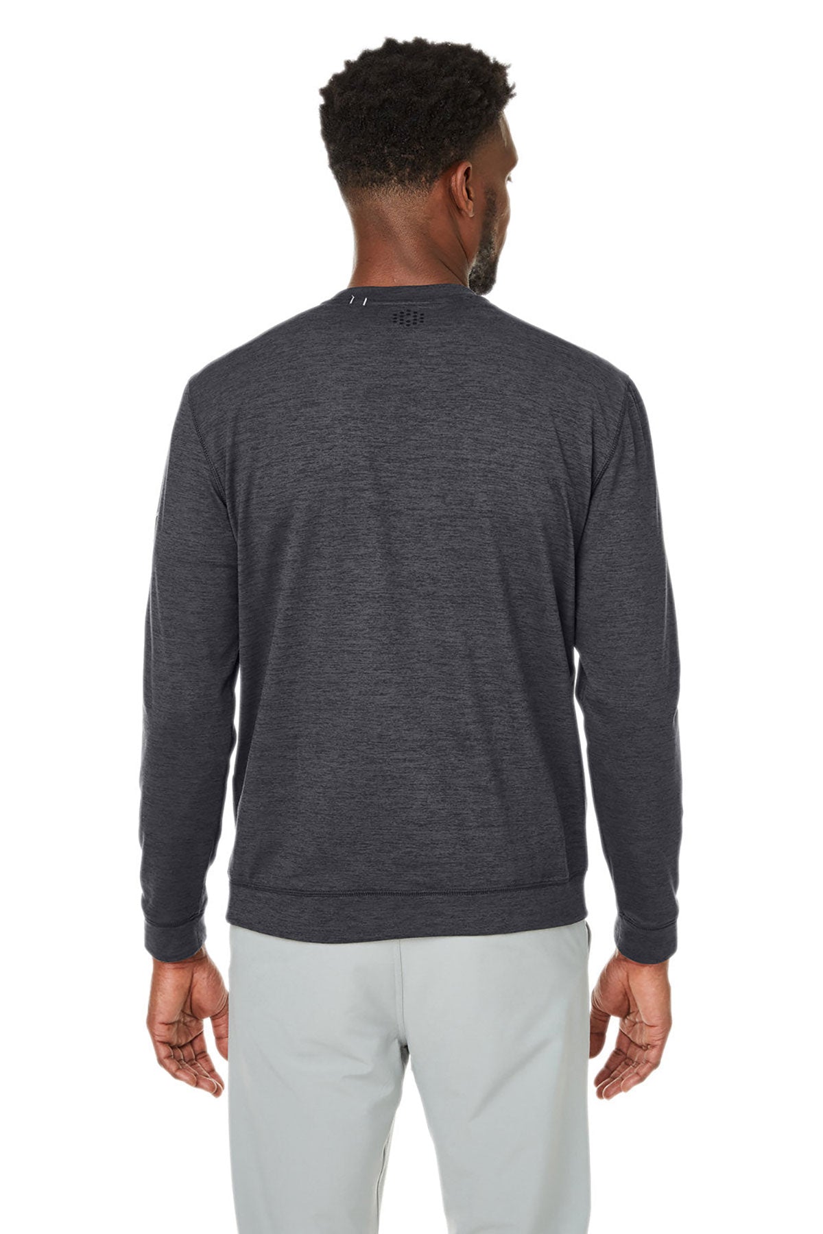Custom Puma Men's Cloudspun Crew, Puma Black Heather