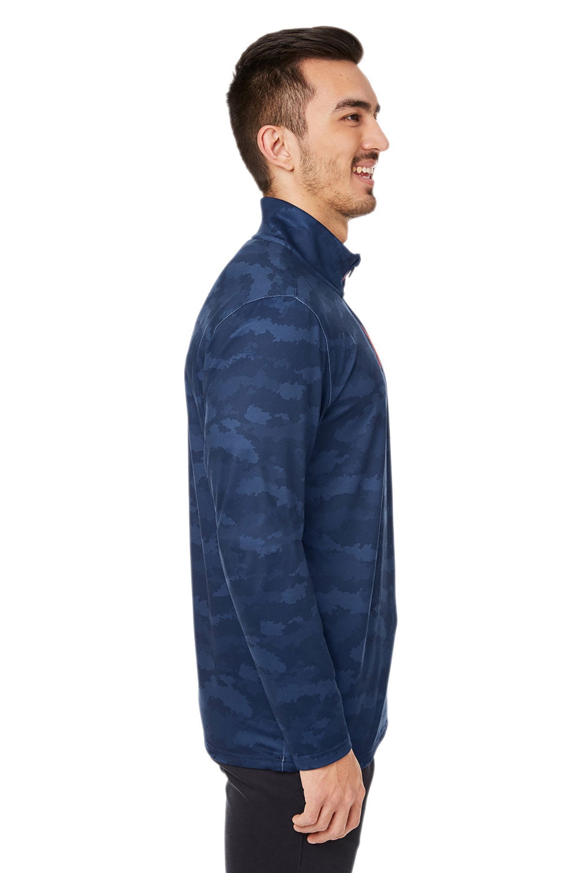 Custom Puma Men's Volition Flanked Quarter-Zip, Navy Blazer