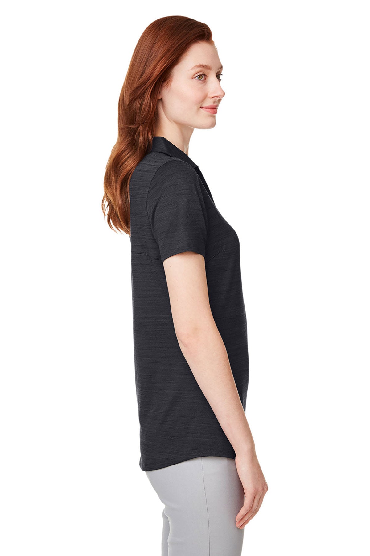 Custom Puma Ladies Cloudspun Free Polo, Puma Black Heather