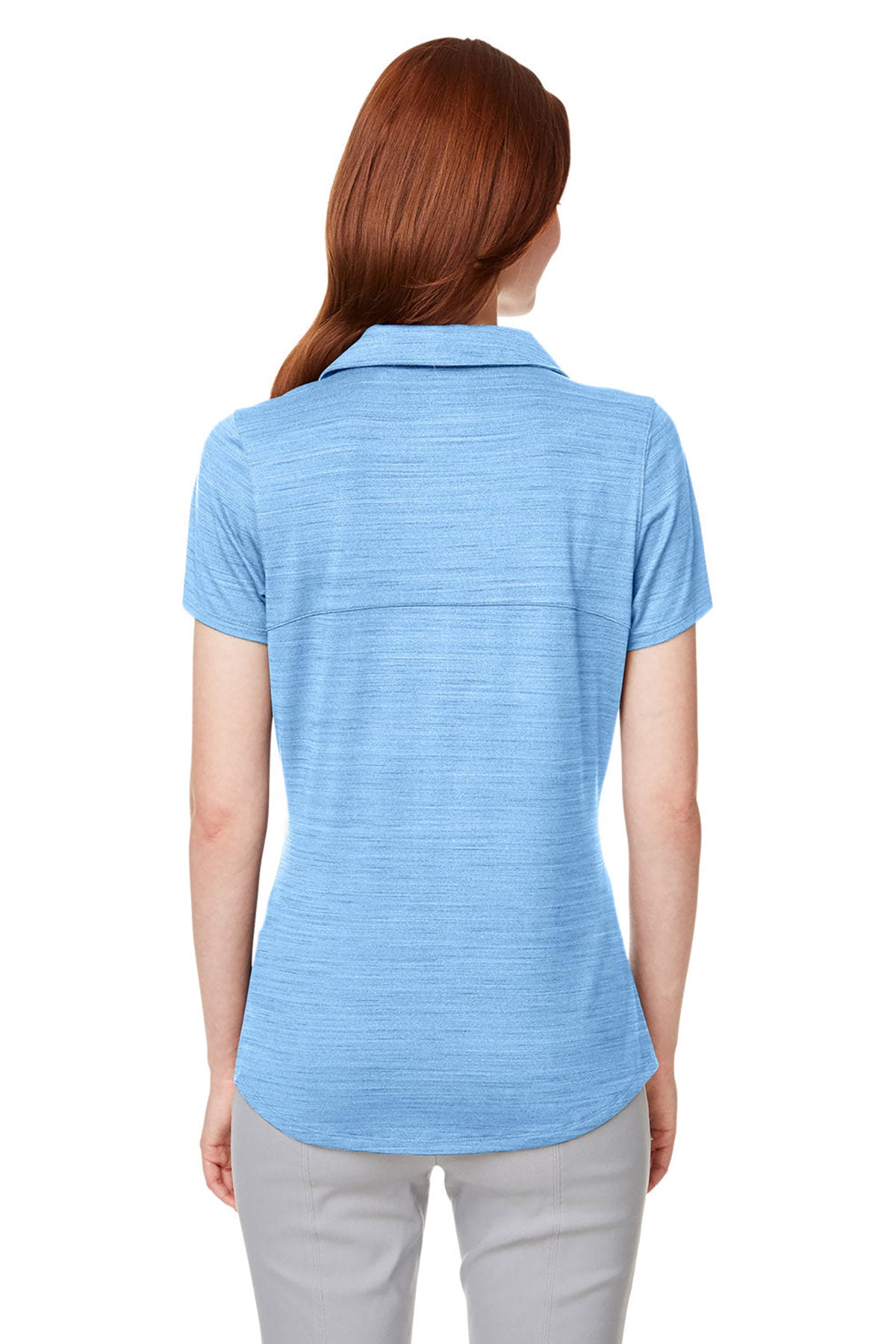 Custom Puma Ladies Cloudspun Free Polo, Placid Blue Heather