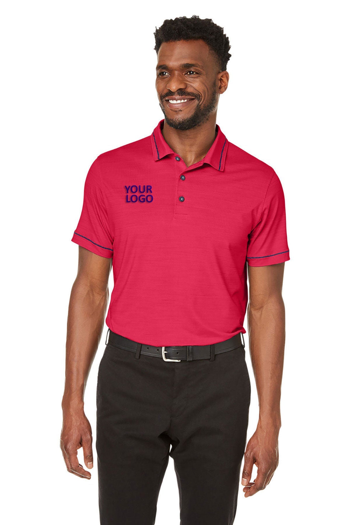 Custom Puma Men's Cloudspun Monarch Polo, Teabry Heather