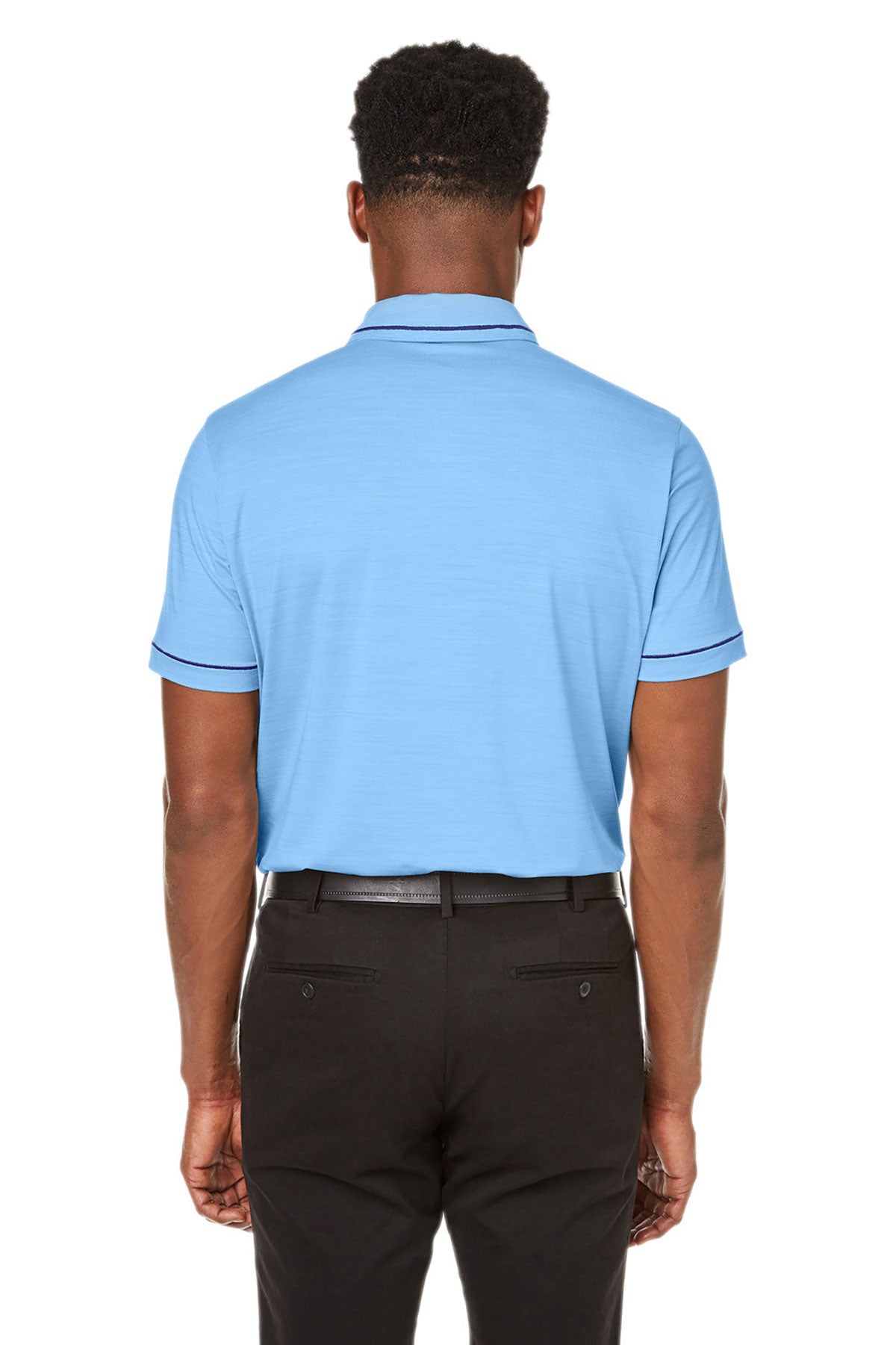 Custom Puma Men's Cloudspun Monarch Polo, Placid Blue Heather