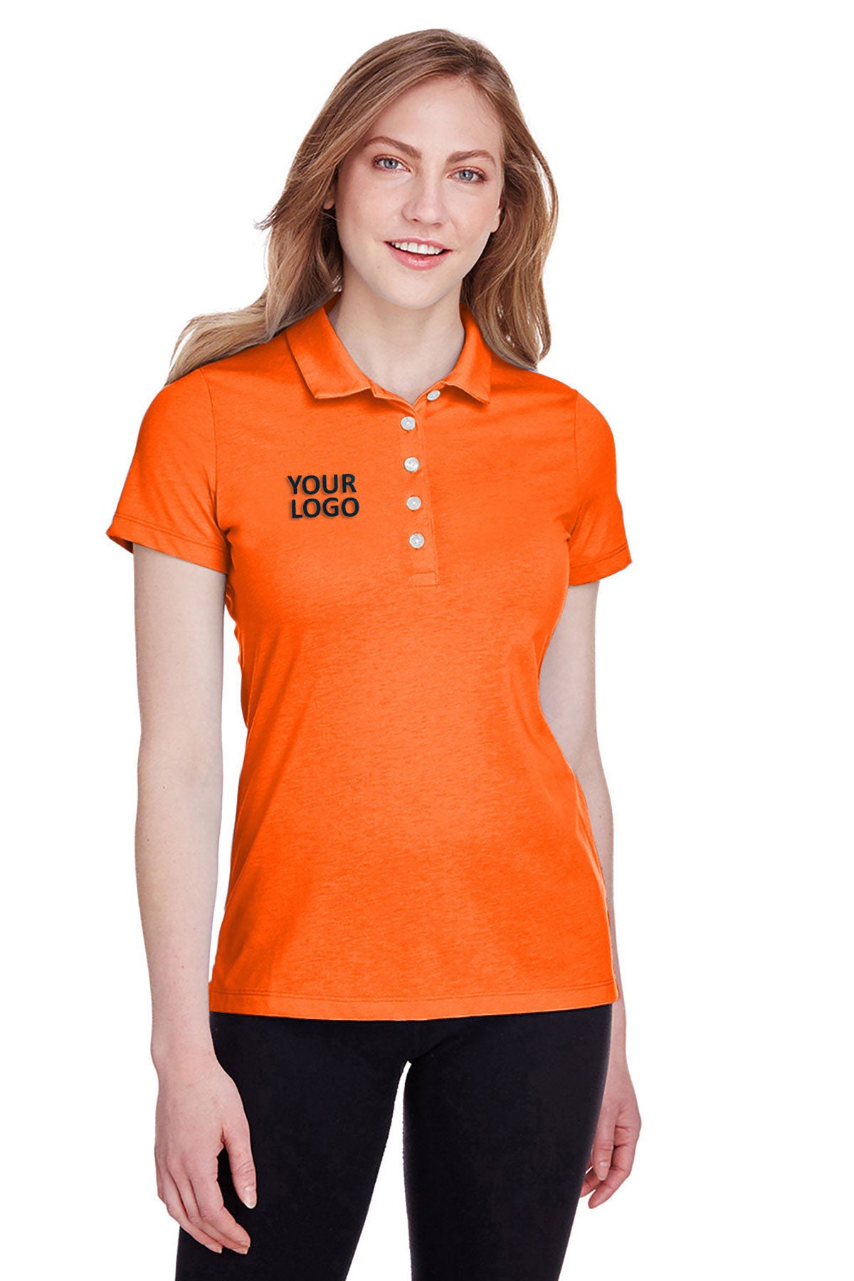 Puma Golf Ladies Fusion Polo, Vibrant Orange