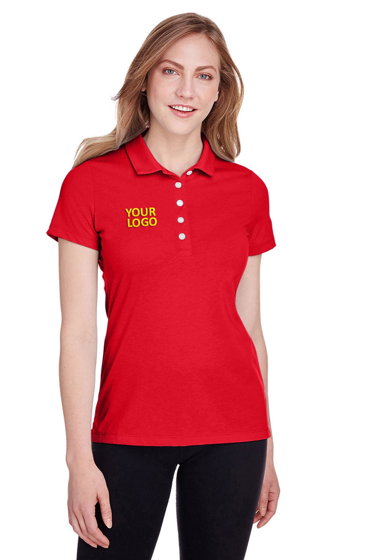 Puma High Risk Red 596921 custom logo polo shirts