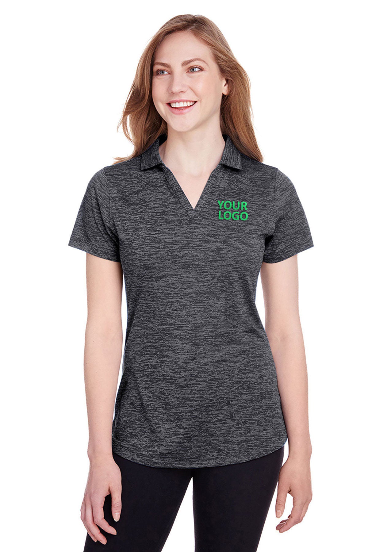 Puma Golf Ladies Icon Heather Polo, Puma Black