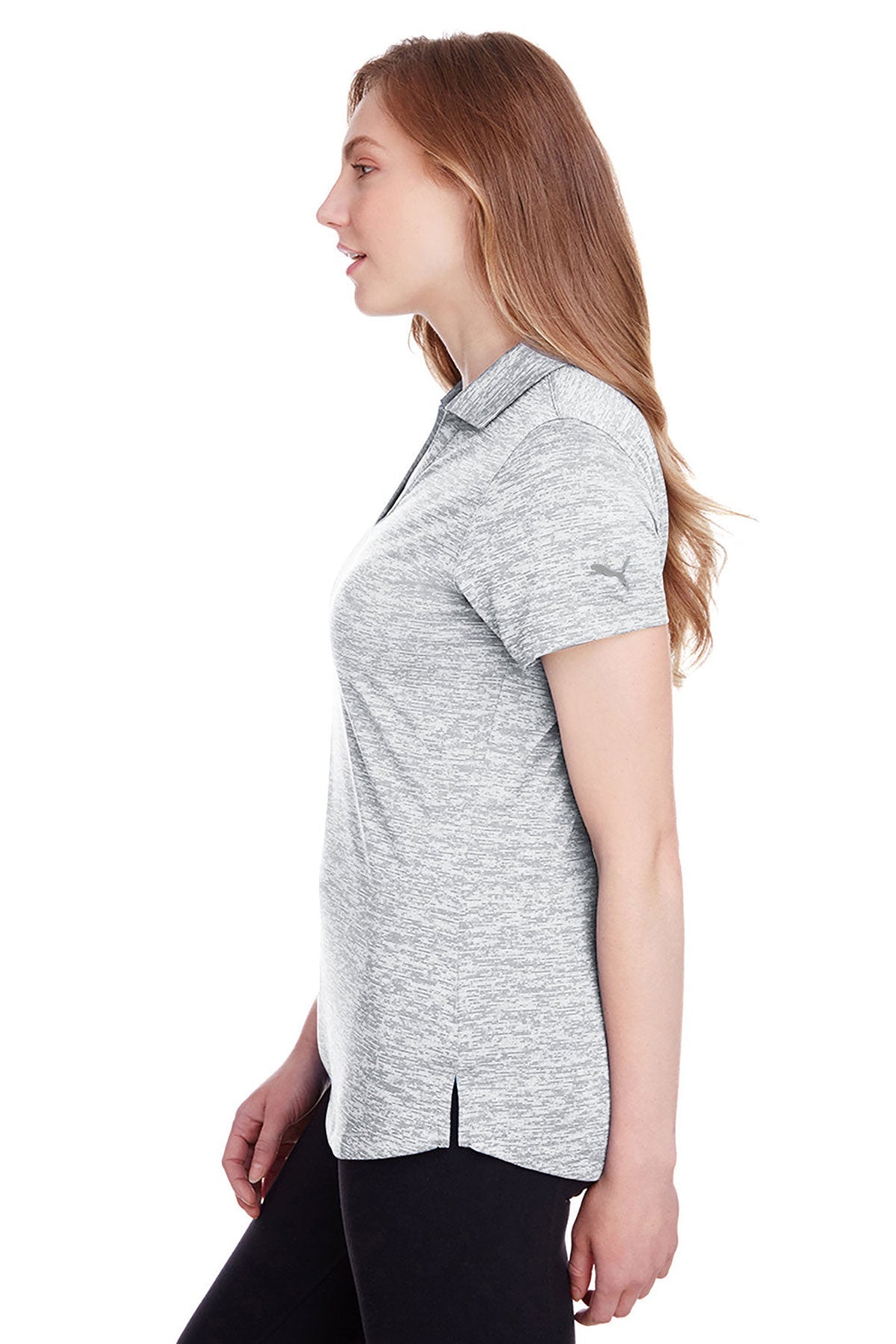 Puma Golf Ladies Icon Heather Polo, Bright White [CEI Consulting]