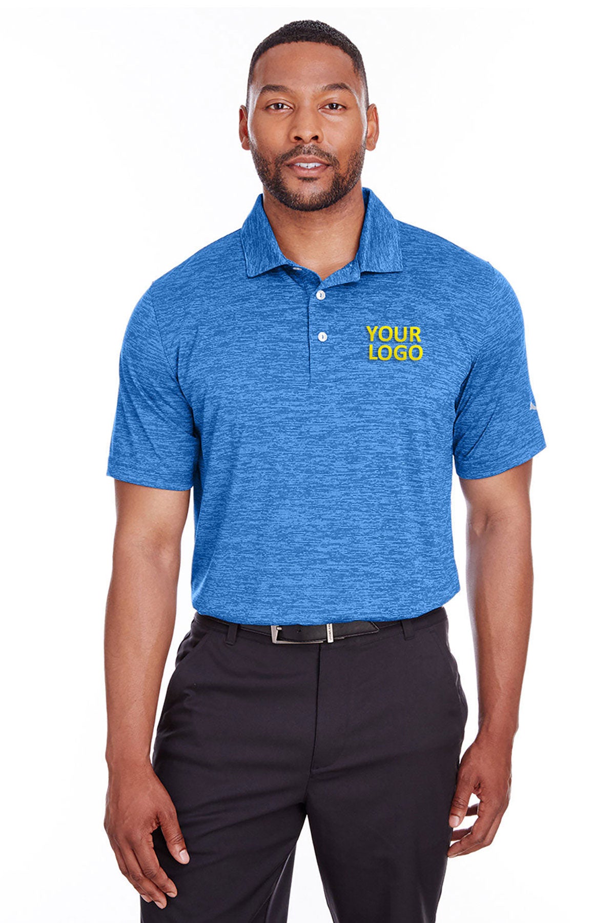 Puma Golf Men's Icon Heather Polo, Lapis Blue