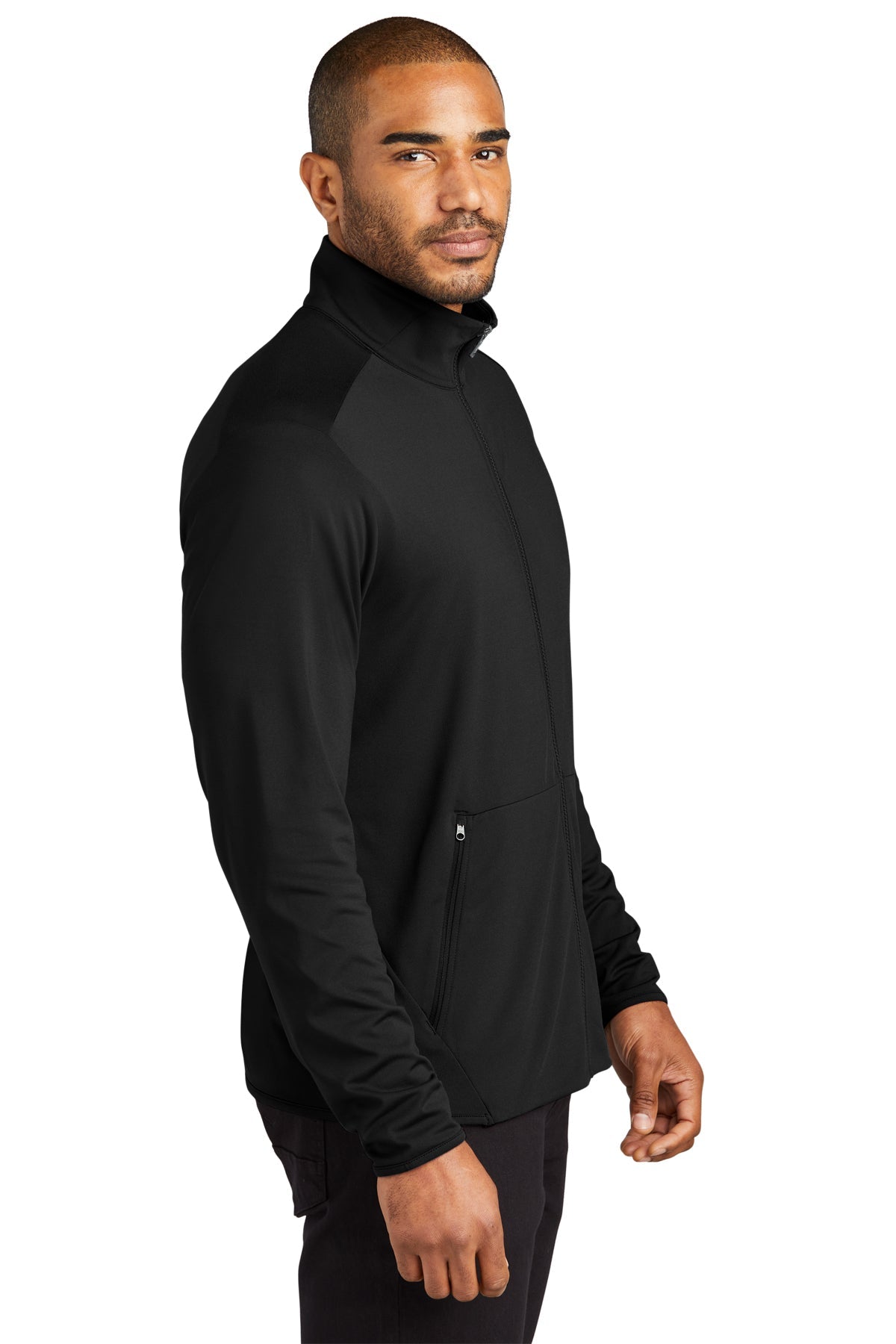 Port Authority Accord Stretch Custom Fleece Full-Zips, Black