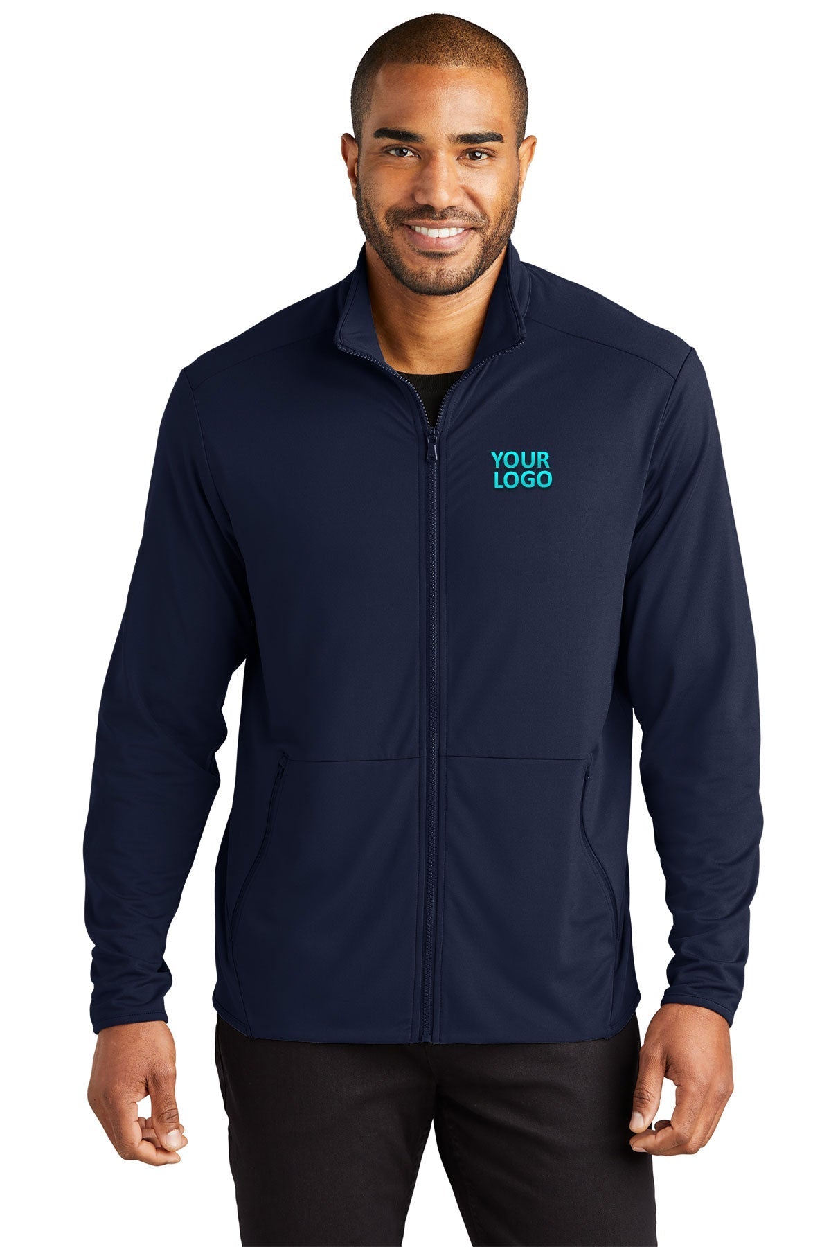 Port Authority Accord Stretch Custom Fleece Full-Zips, Navy [The Braff Group]