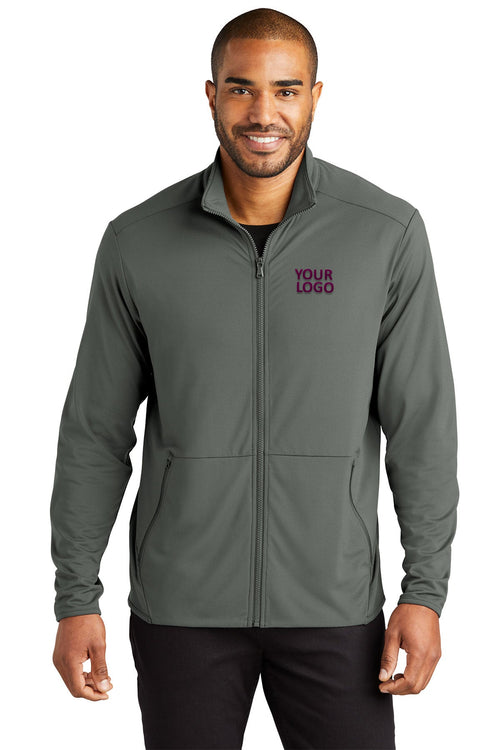 Port Authority Womens Accord Stretch Fleece Custom Full-Zips, Pewter