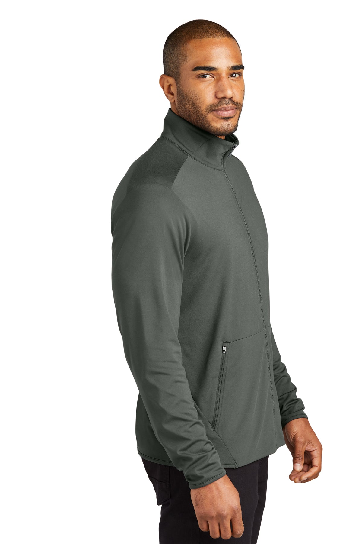 Port Authority Accord Stretch Custom Fleece Full-Zips, Pewter