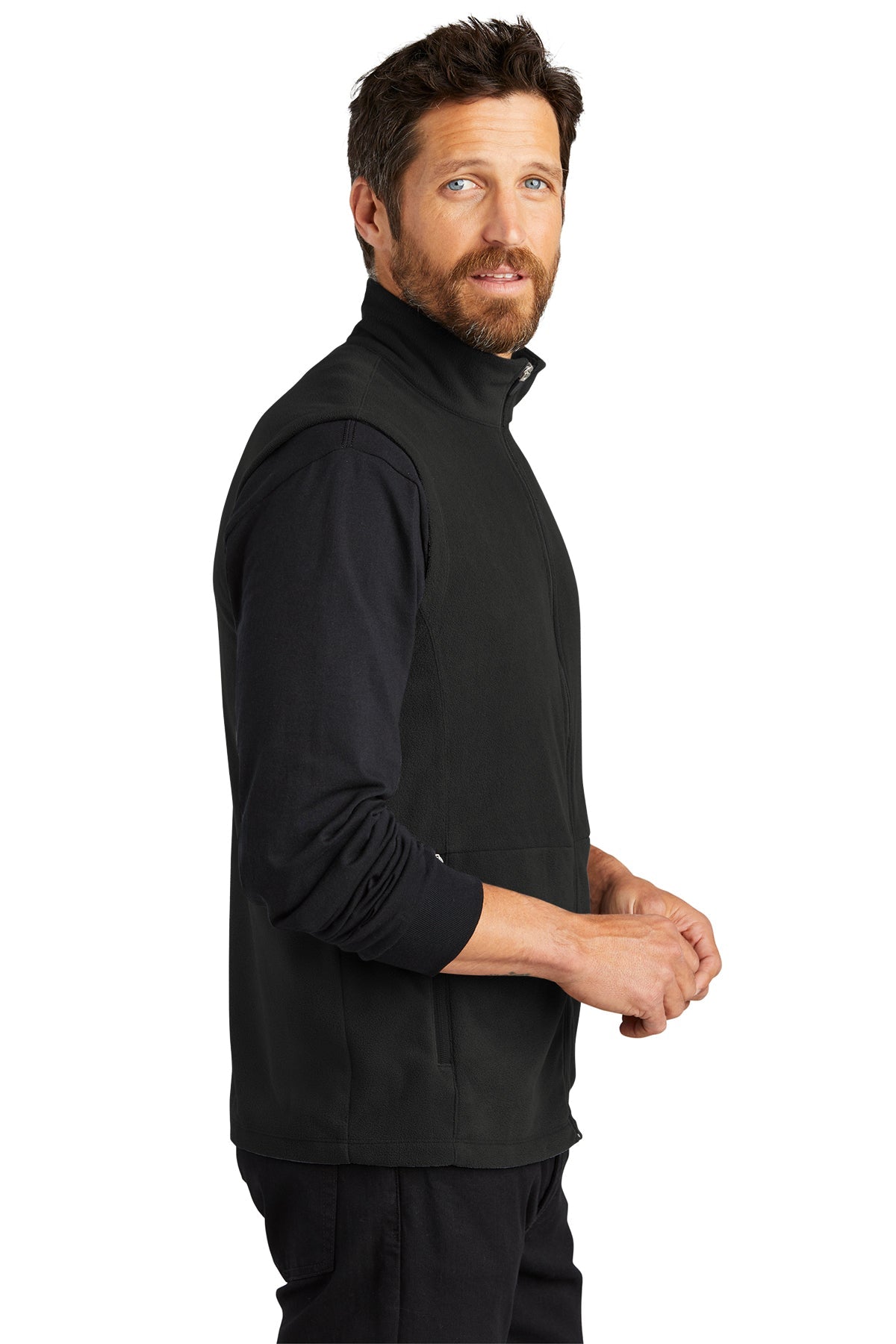 Port Authority Accord Microfleece Custom Vests, Black