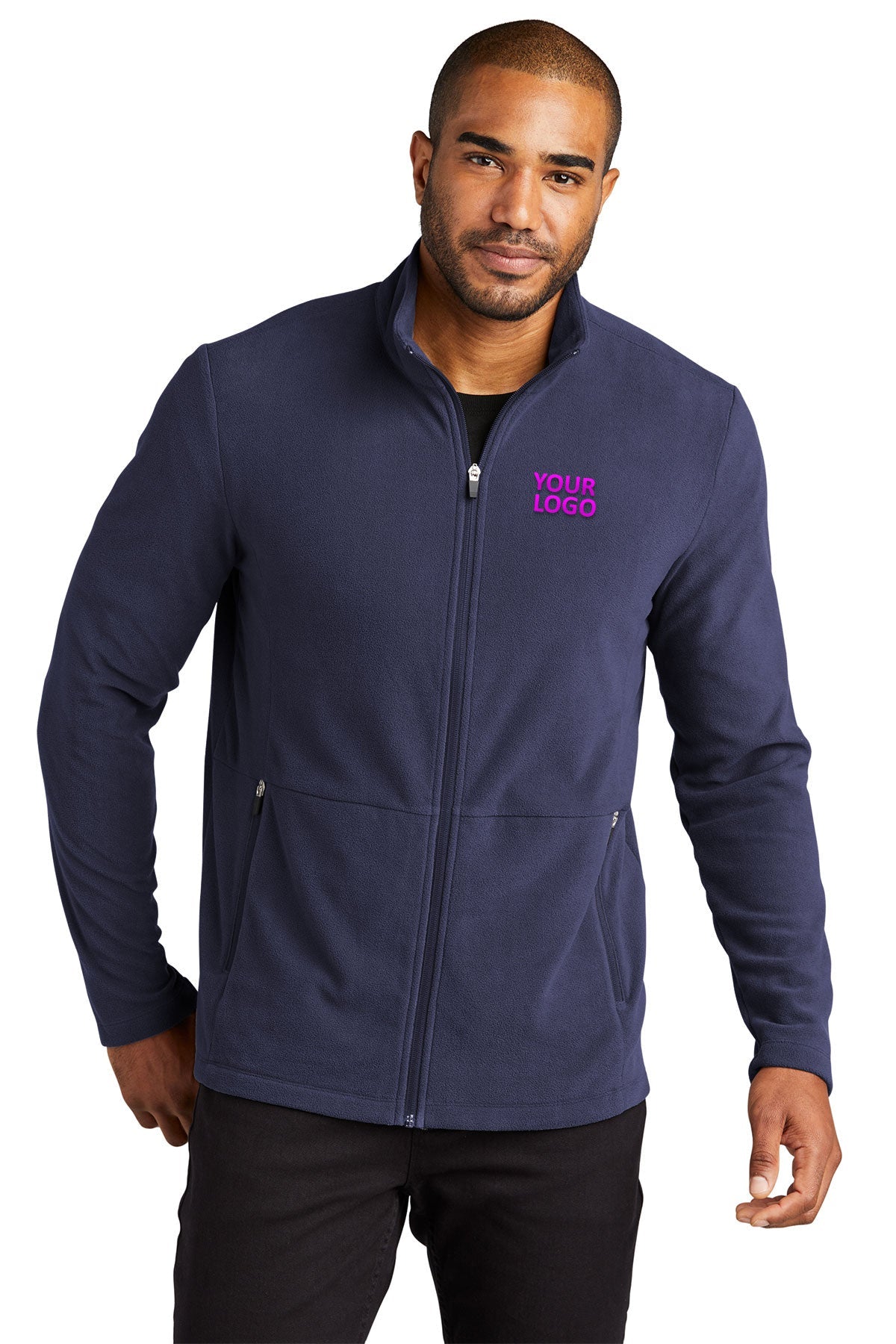 Port Authority Accord Microfleece Custom Jackets, Navy