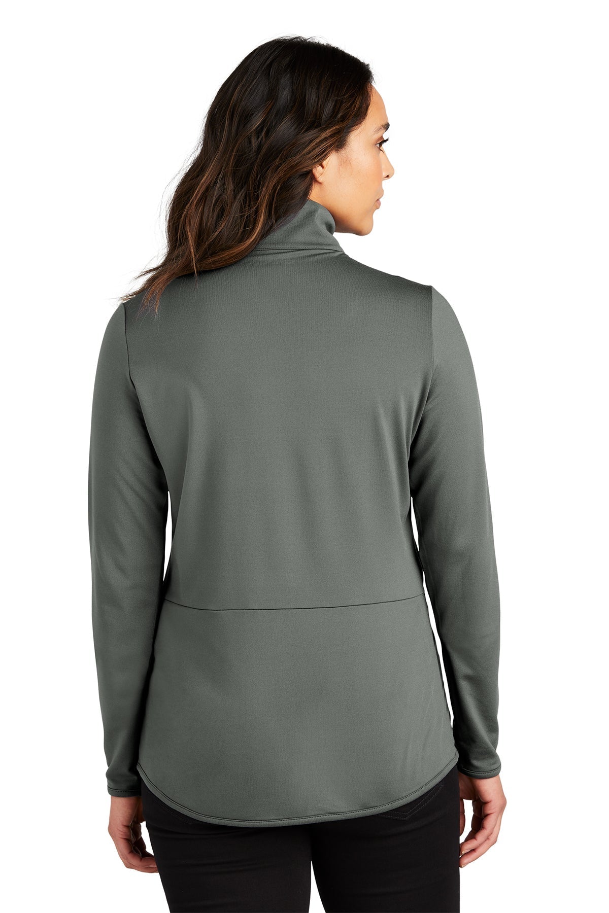 Port Authority Womens Accord Stretch Fleece Custom Full-Zips, Pewter [Perma-Seal]