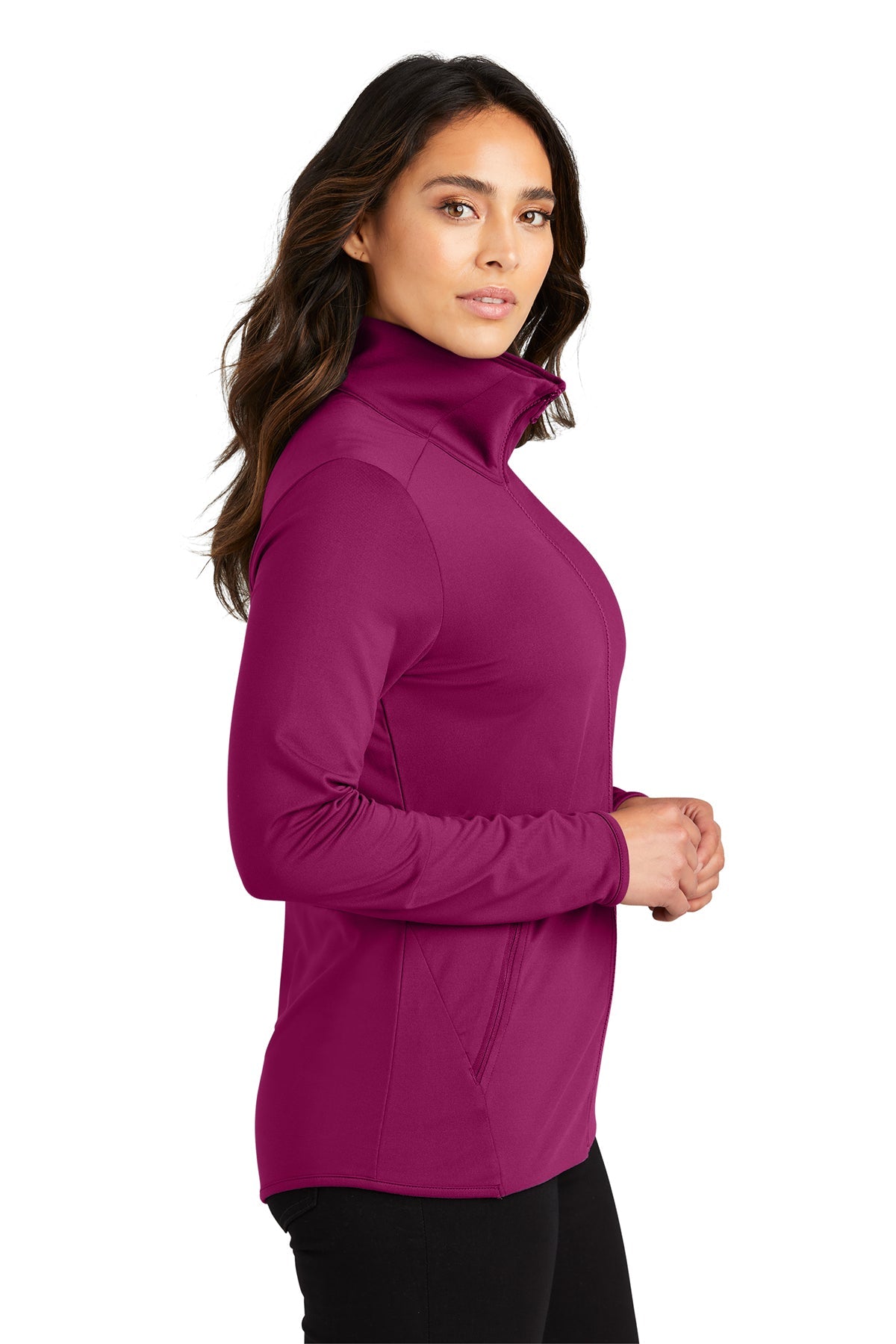 Port Authority Womens Accord Stretch Fleece Custom Full-Zips, Wine