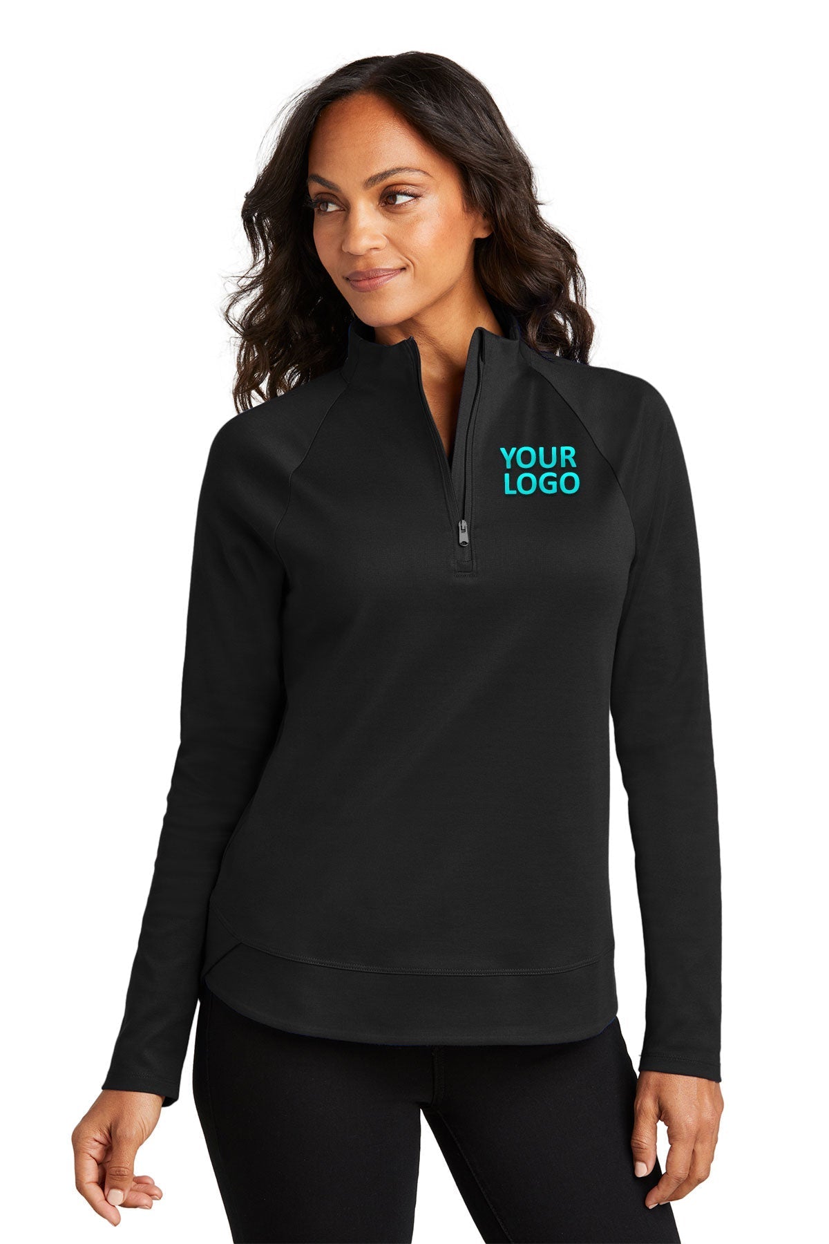 Port Authority Ladies C-Free Cypress Custom 1/4-Zips, Deep Black [Eastside Vocational Services, Inc.]