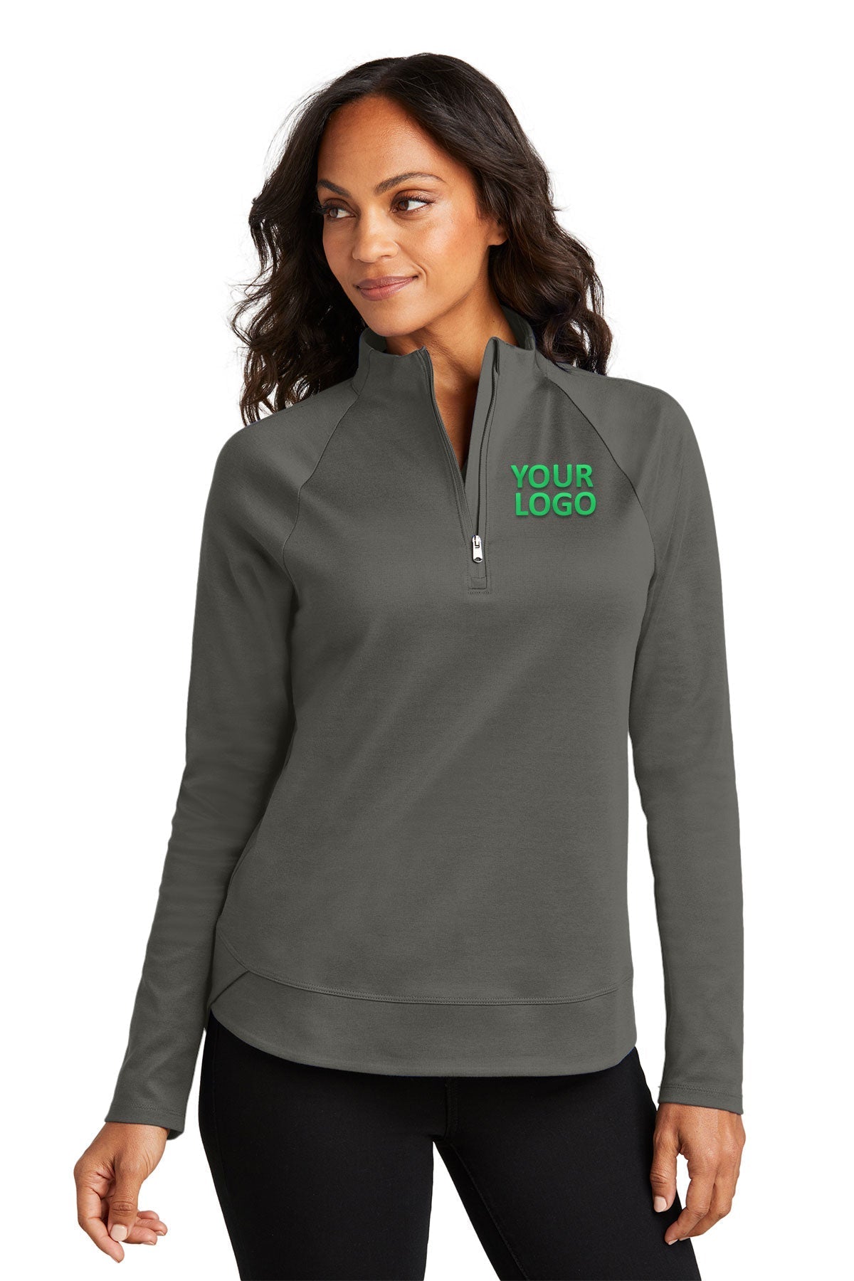 Port Authority Ladies C-Free Cypress Customized 1/4-Zips, Grey Steel [Milford Mining Company Utah]