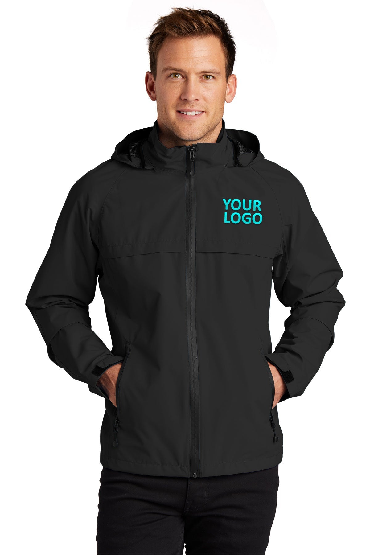 Port Authority Black TLJ333 embroidered team jackets