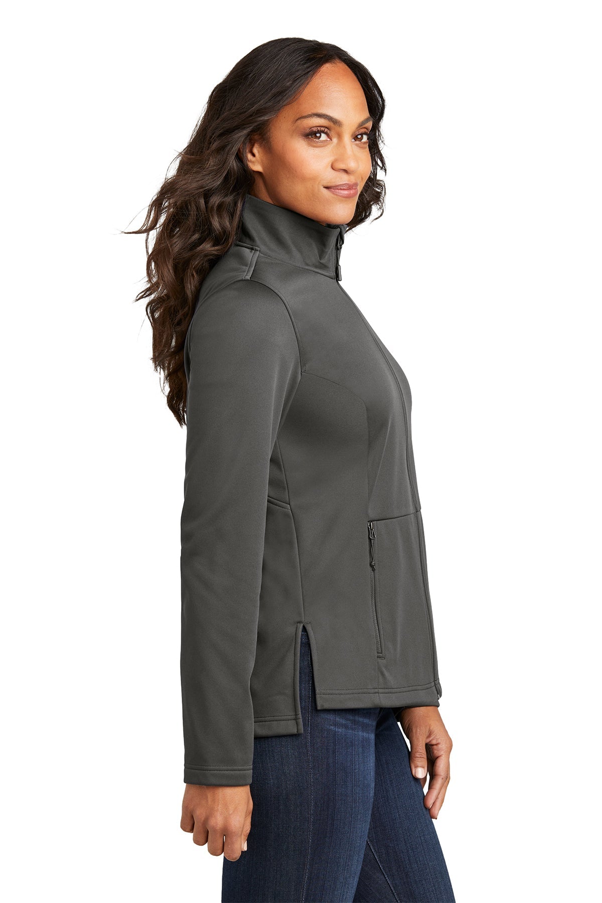 Port Authority Ladies Flexshell Customized Jackets, Grey Steel