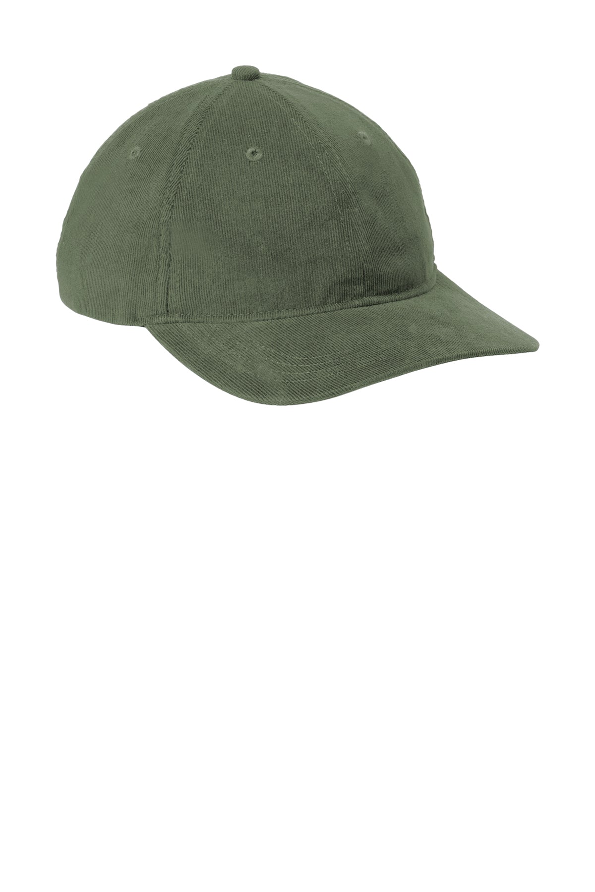 Port Authority Light Corduroy Custom Dad Caps, Olive Green