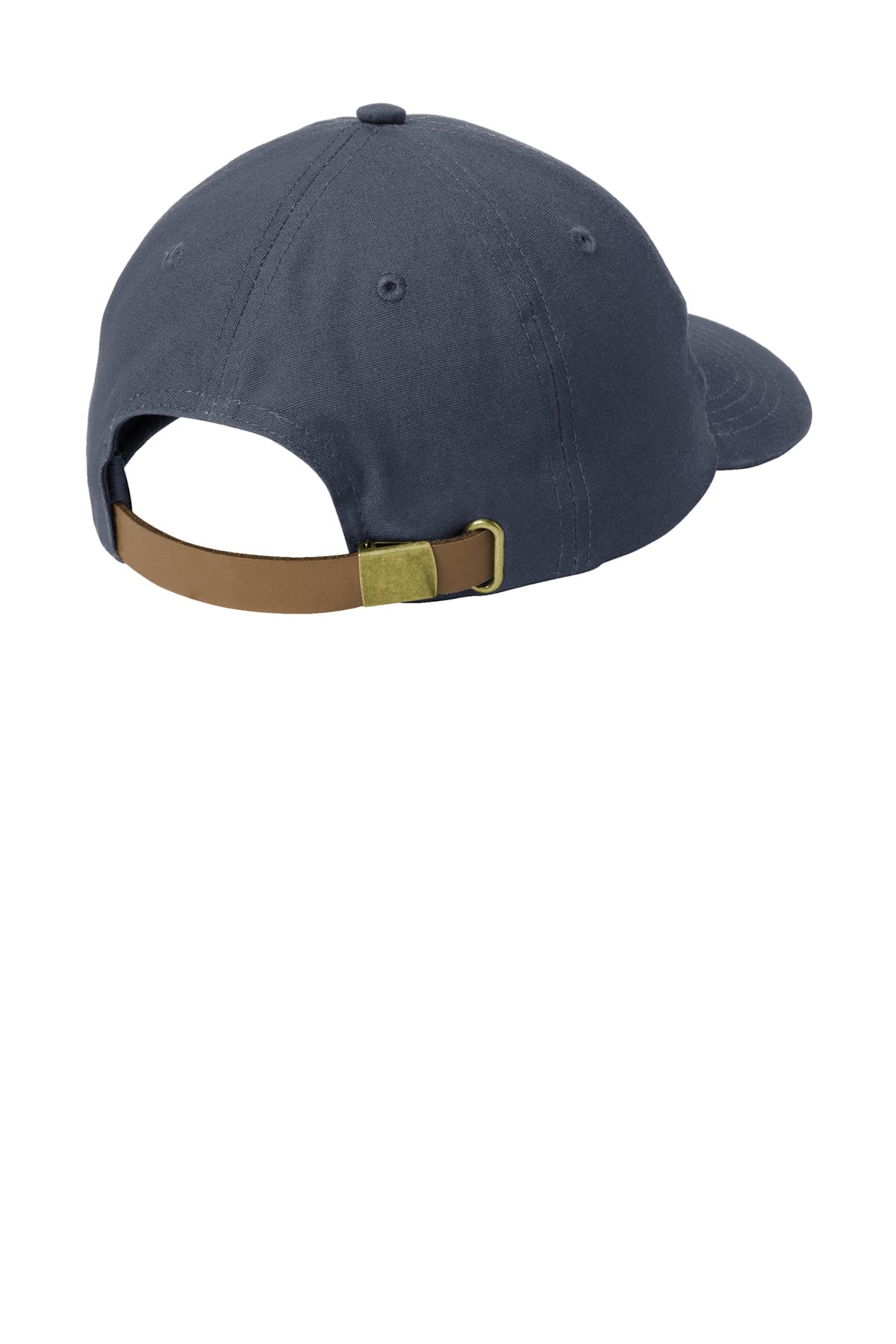 Port Authority Leather Strap Custom Caps, Navy [Fooda]