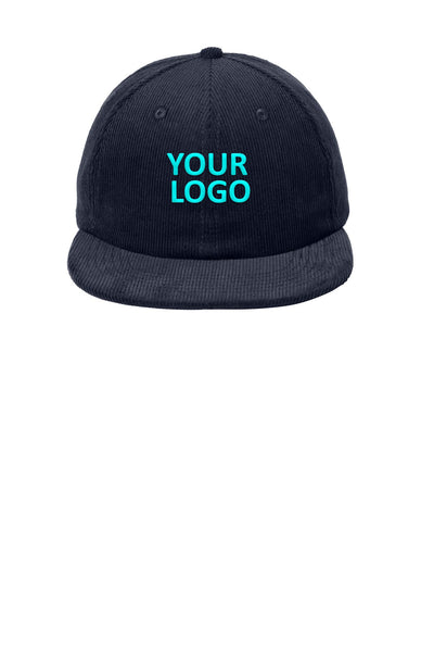 Branded Port Authority Corduroy Cap C972 River Blue Navy