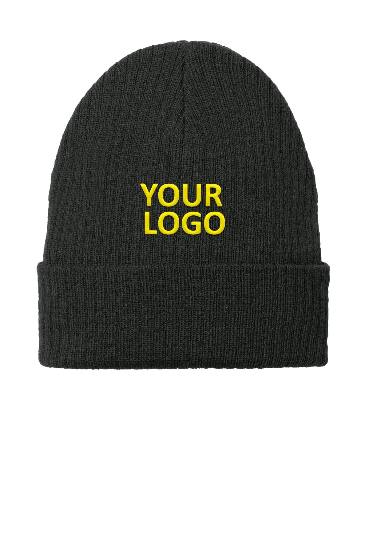 Port Authority C-Free Recycled Custom Beanies, Deep Black